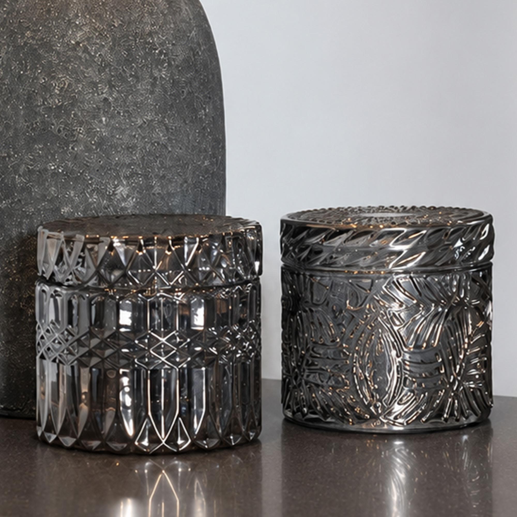 Smoked Glass Jar - Set of 2