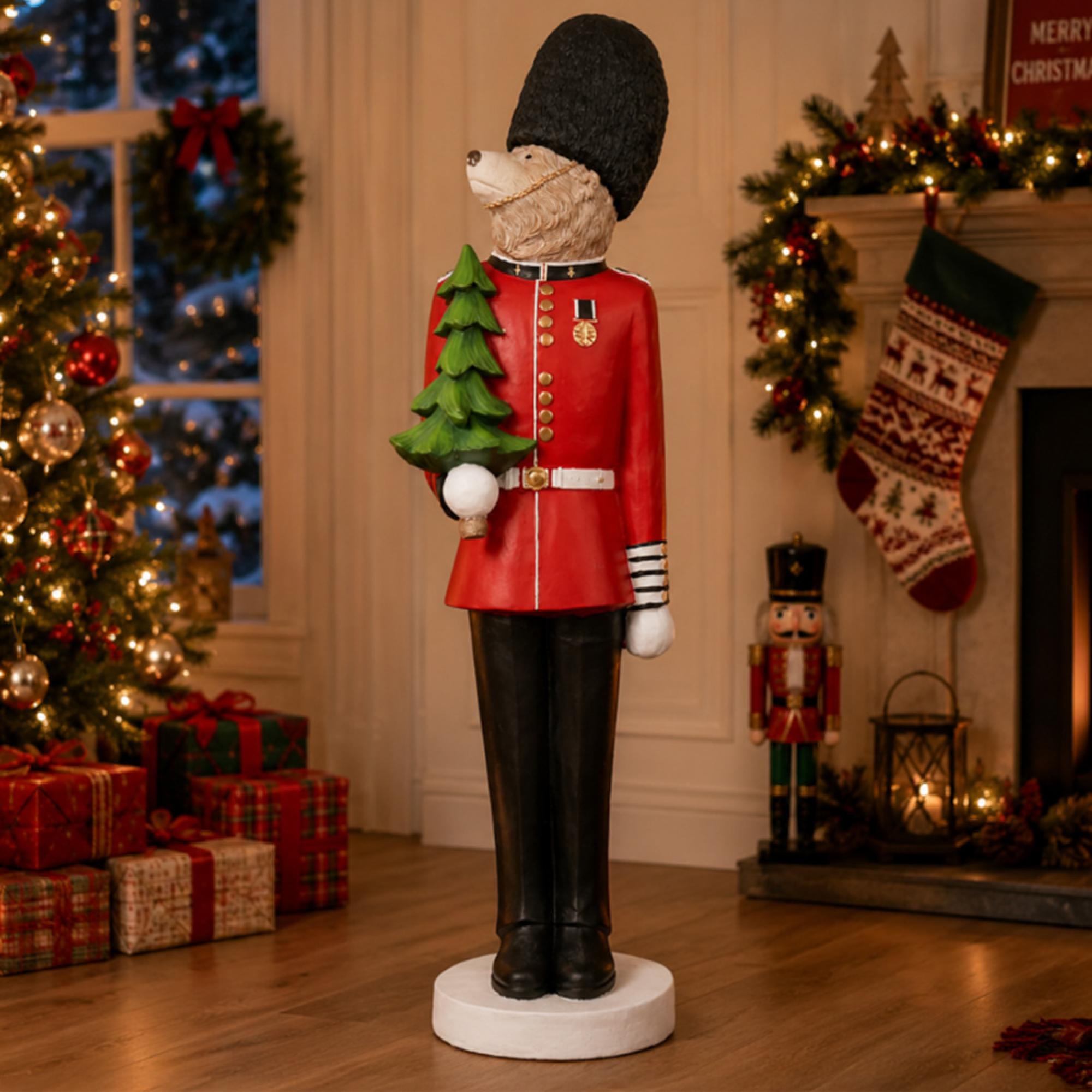 Royal Guard Bear Statue - Resin