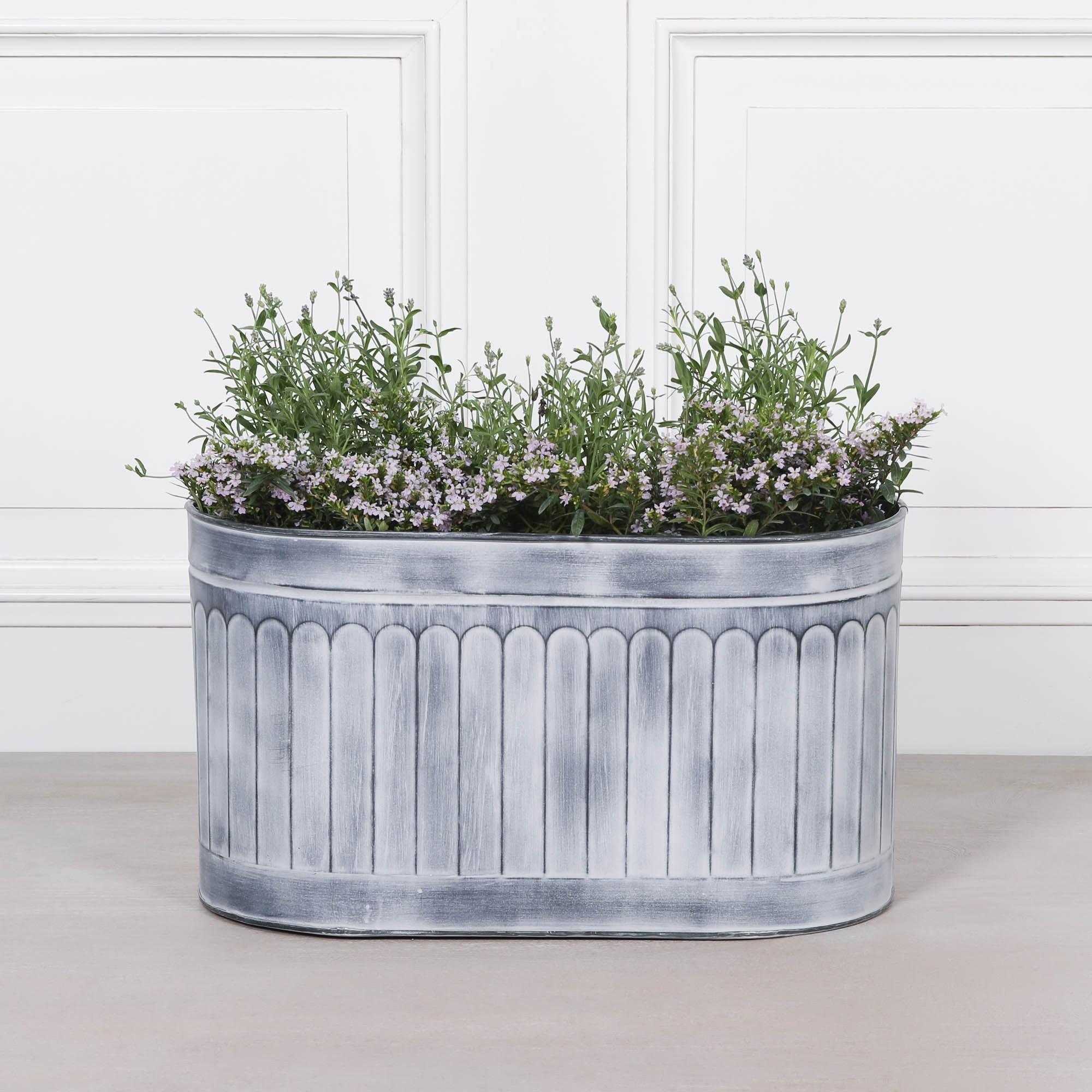 Metal Planter - Arched Pattern - Large