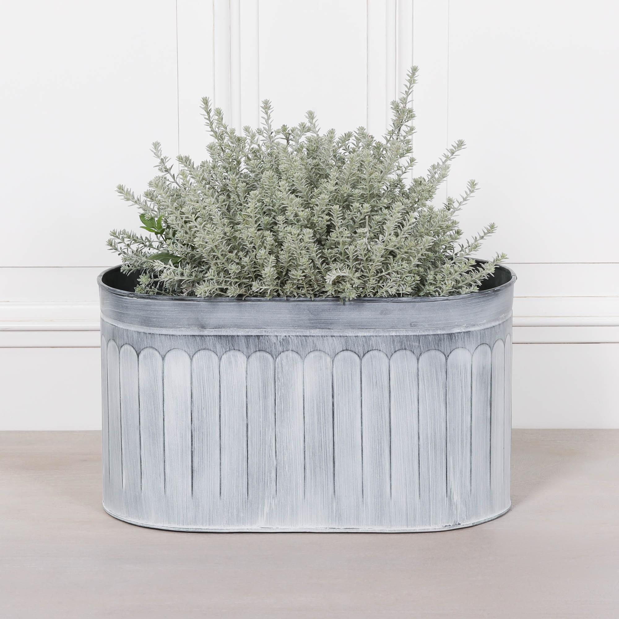Metal Planter - Arched Pattern - Medium