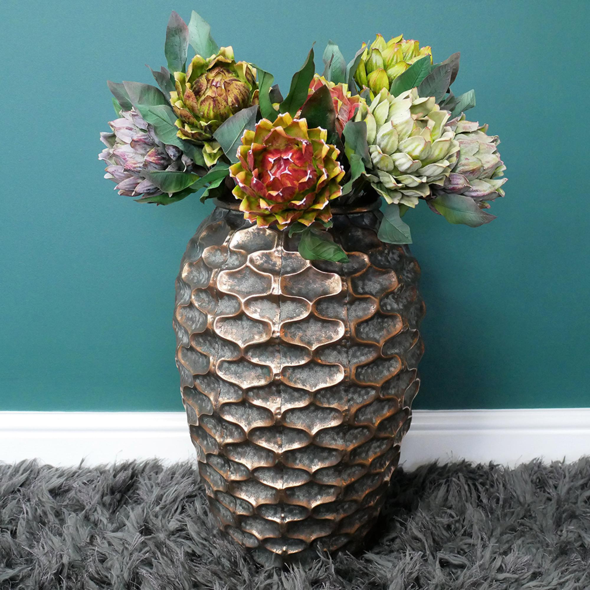 Artificial Flower Planter - Set of 2 - Resin