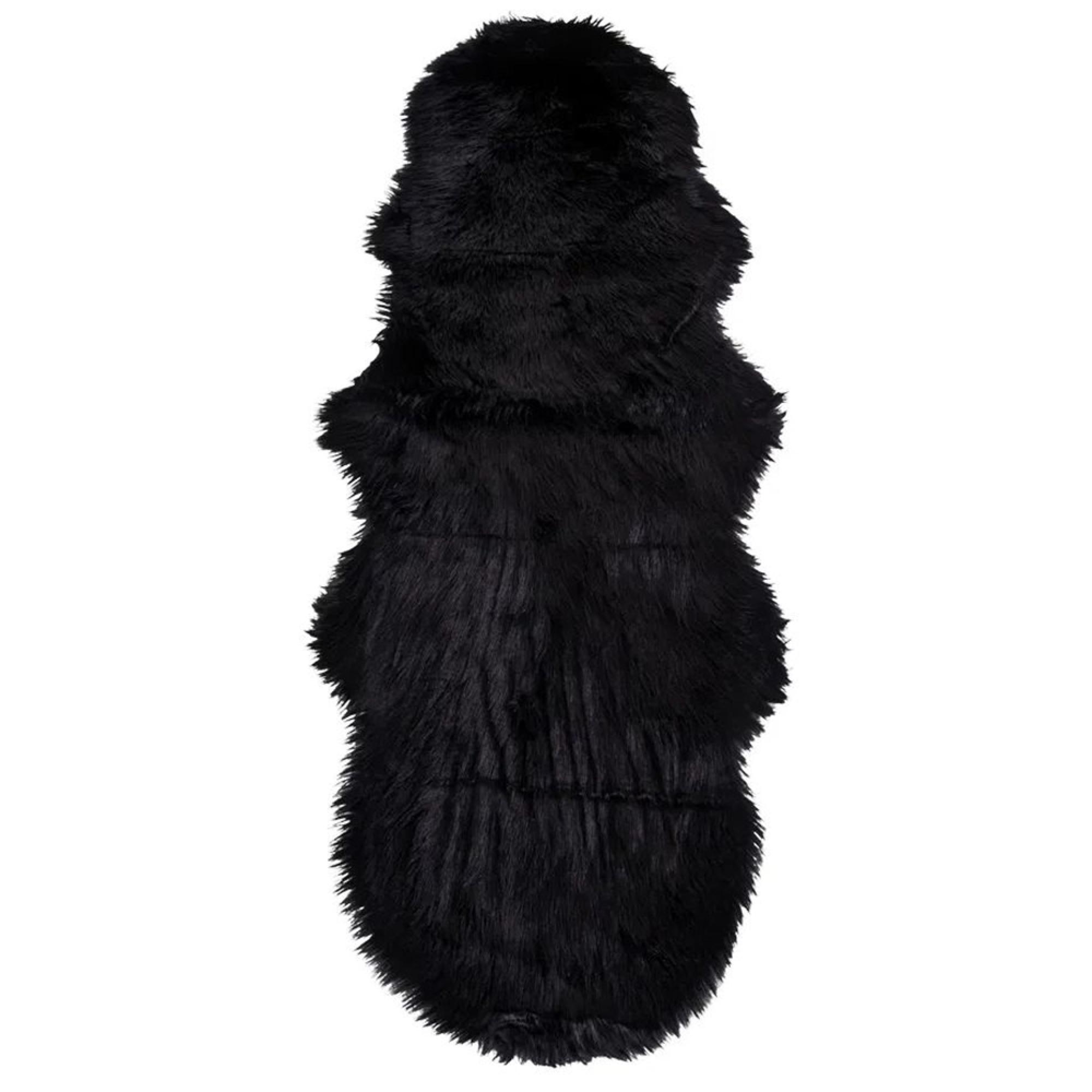 Throw - Faux Lambskin - Black