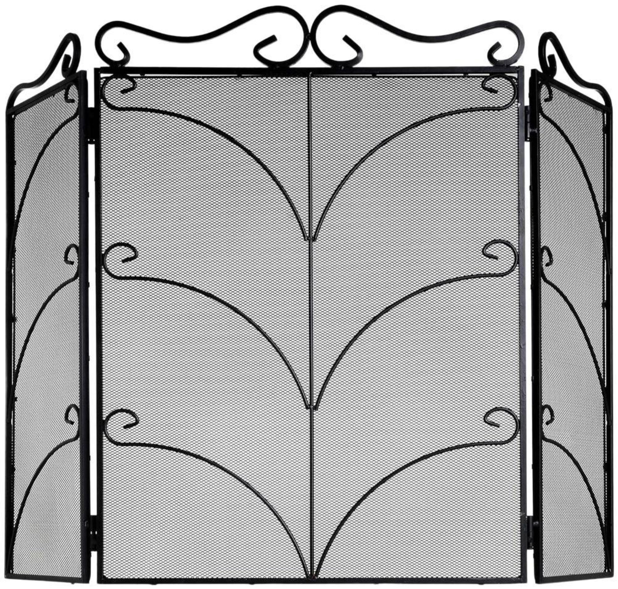 Firescreen - Black Metal - Heavy - Large - Ornate