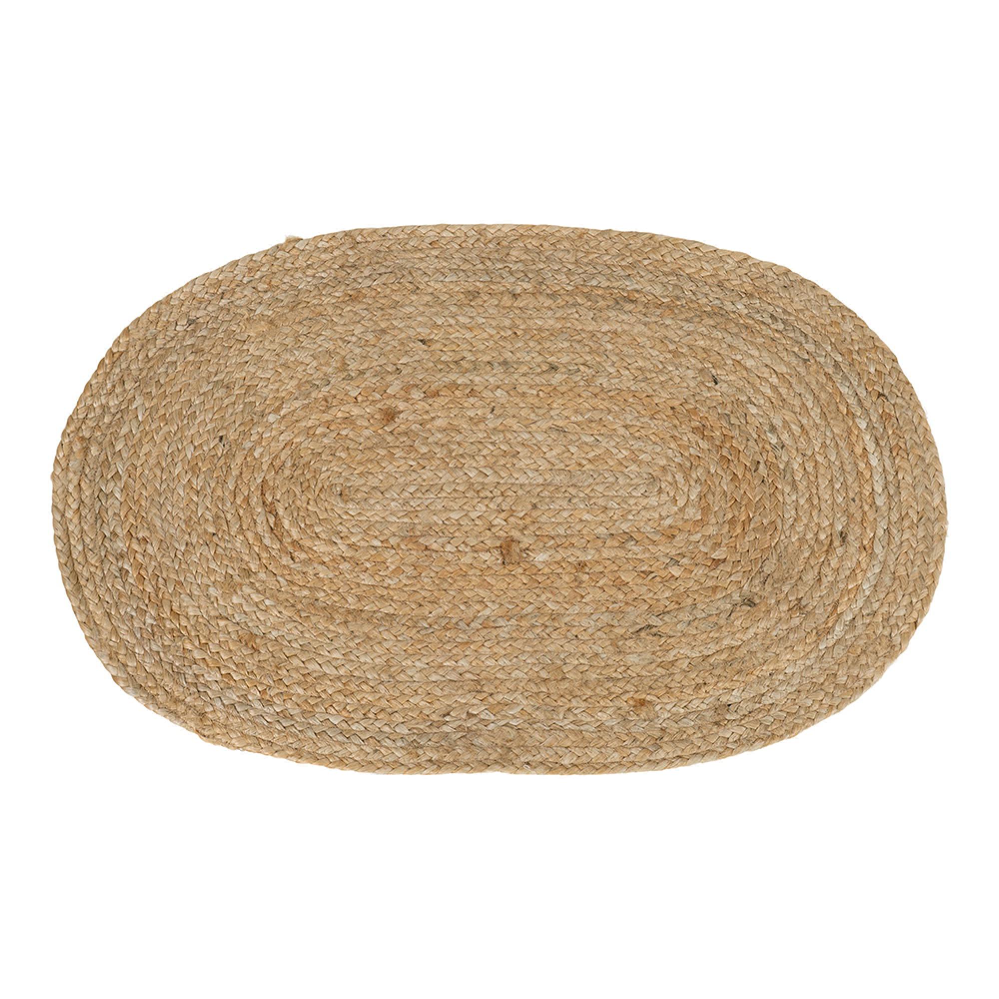 Bombay Doormat - Oval - Natural Jute - 80cm x 50cm