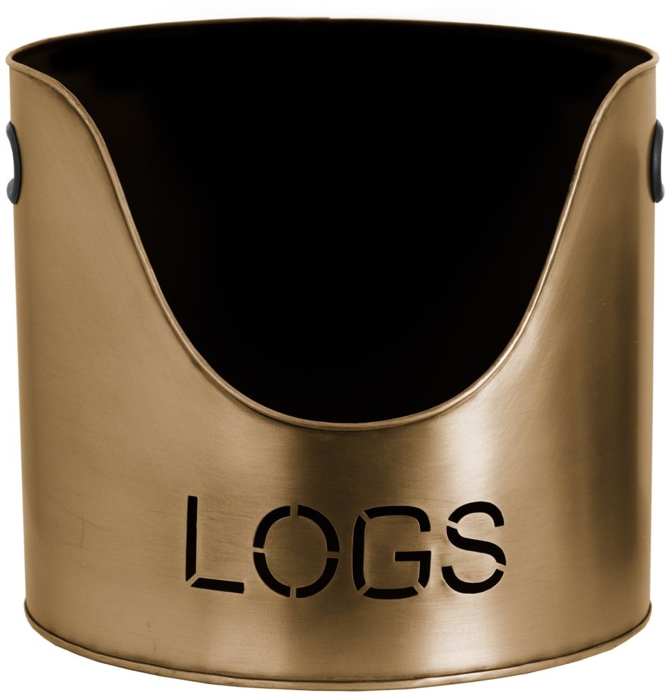Logs & Kindling Buckets with Matchstick Holder - Bronze