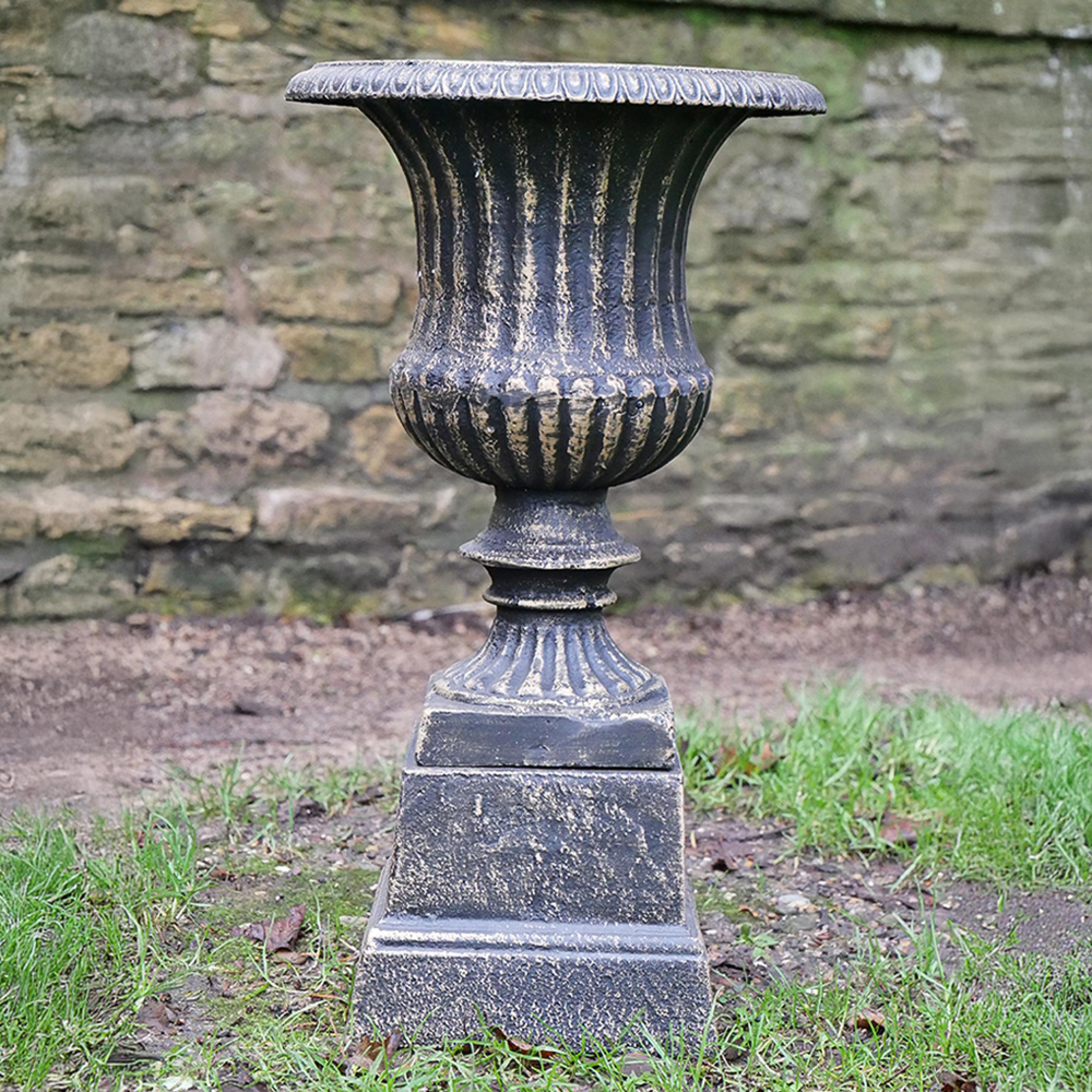 Garden Urn Bronze With Base Metal