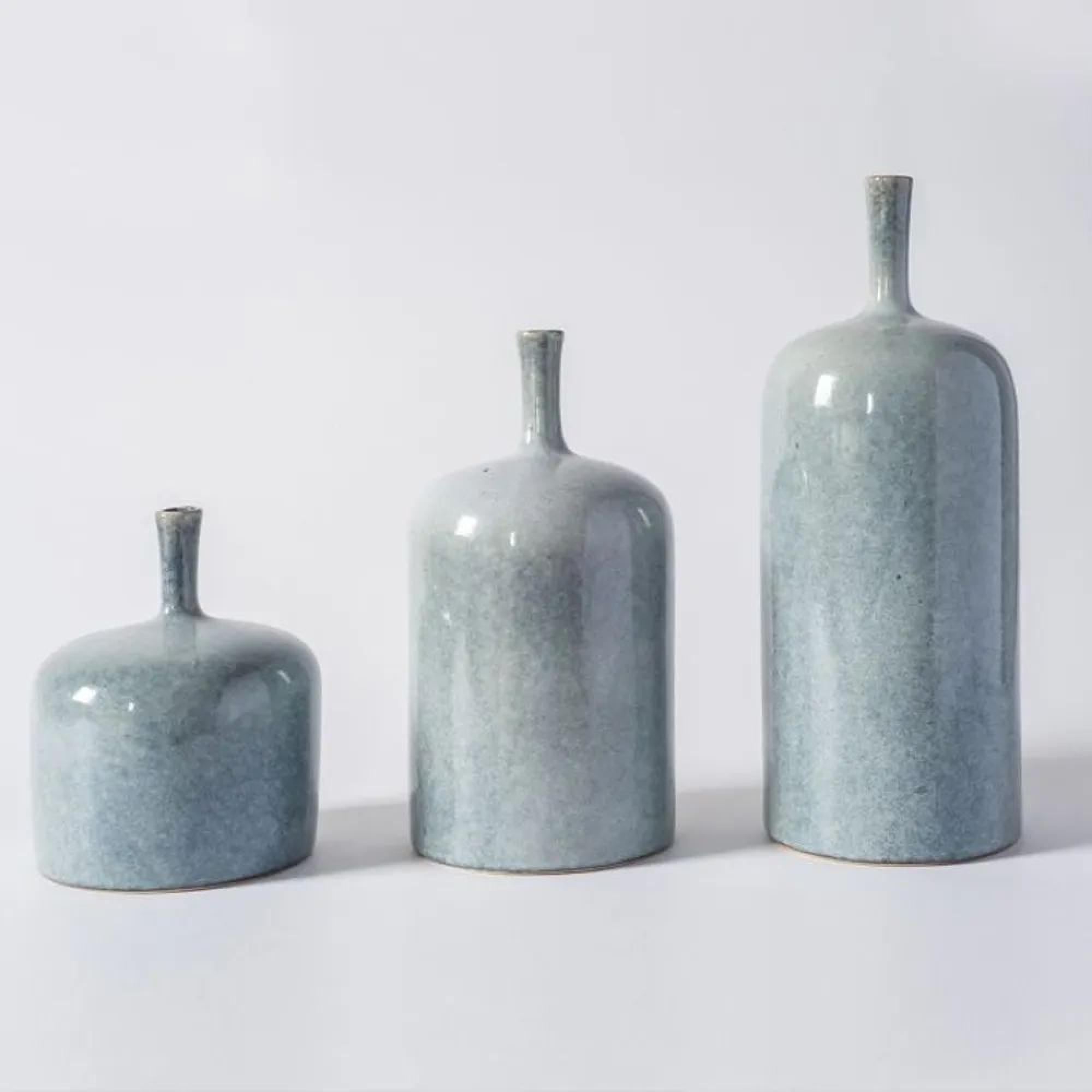 Clearance - Vormark Ceramic Ornaments - Set of 3 - Blue - FSS15970