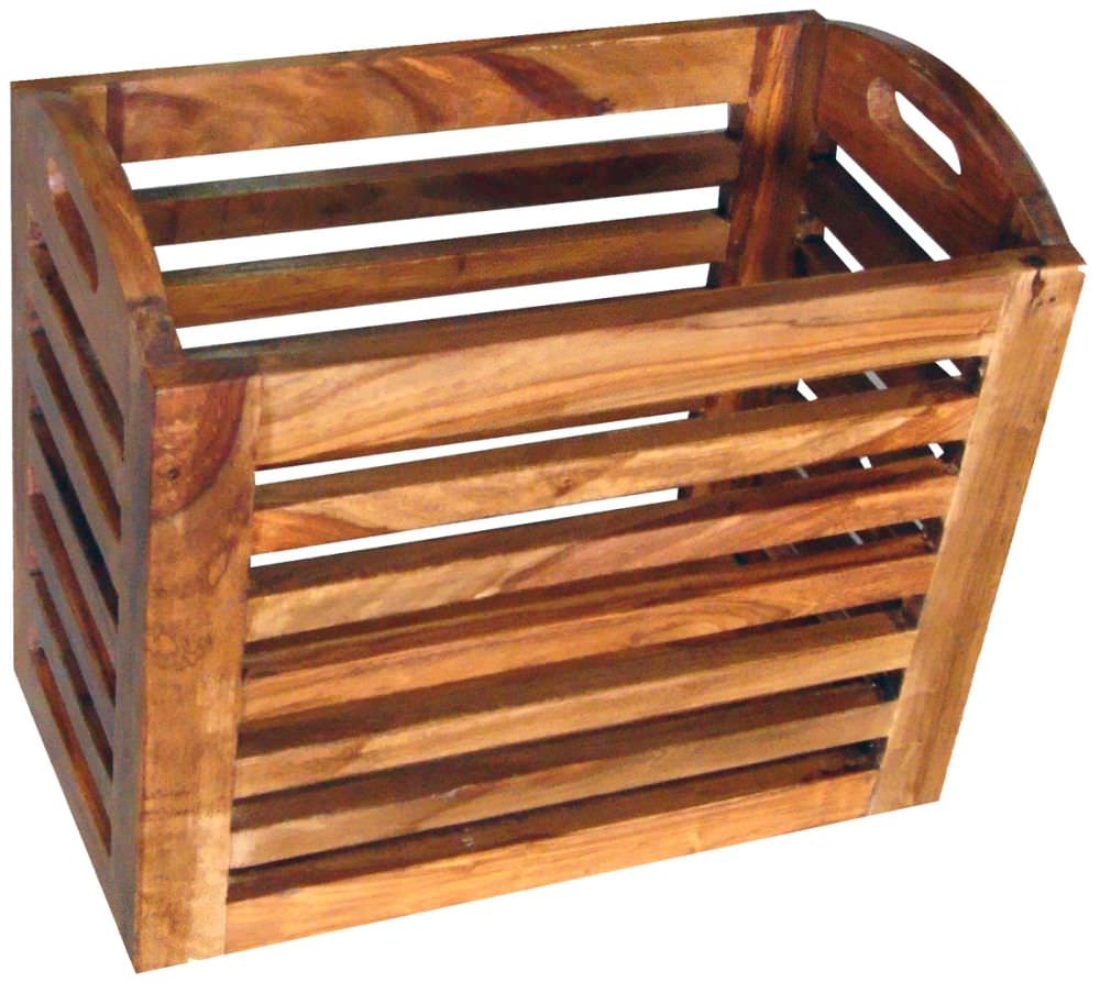Cube Basket - Solid Sheesham Wood