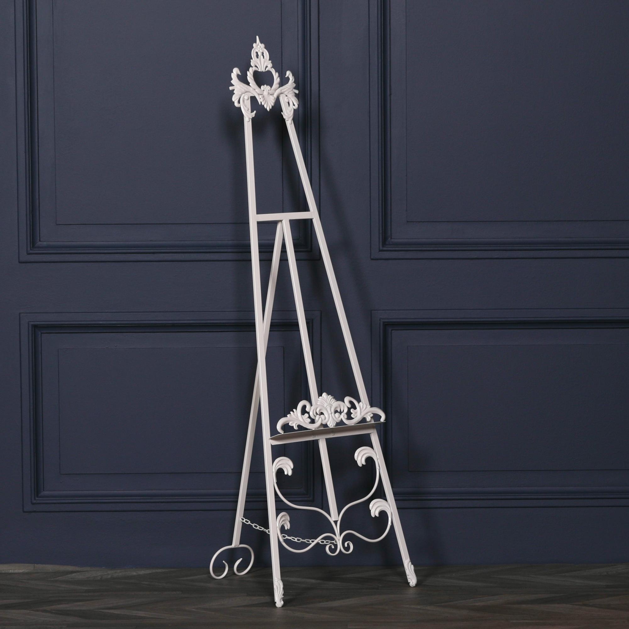 French Style Metal Easel - Cream