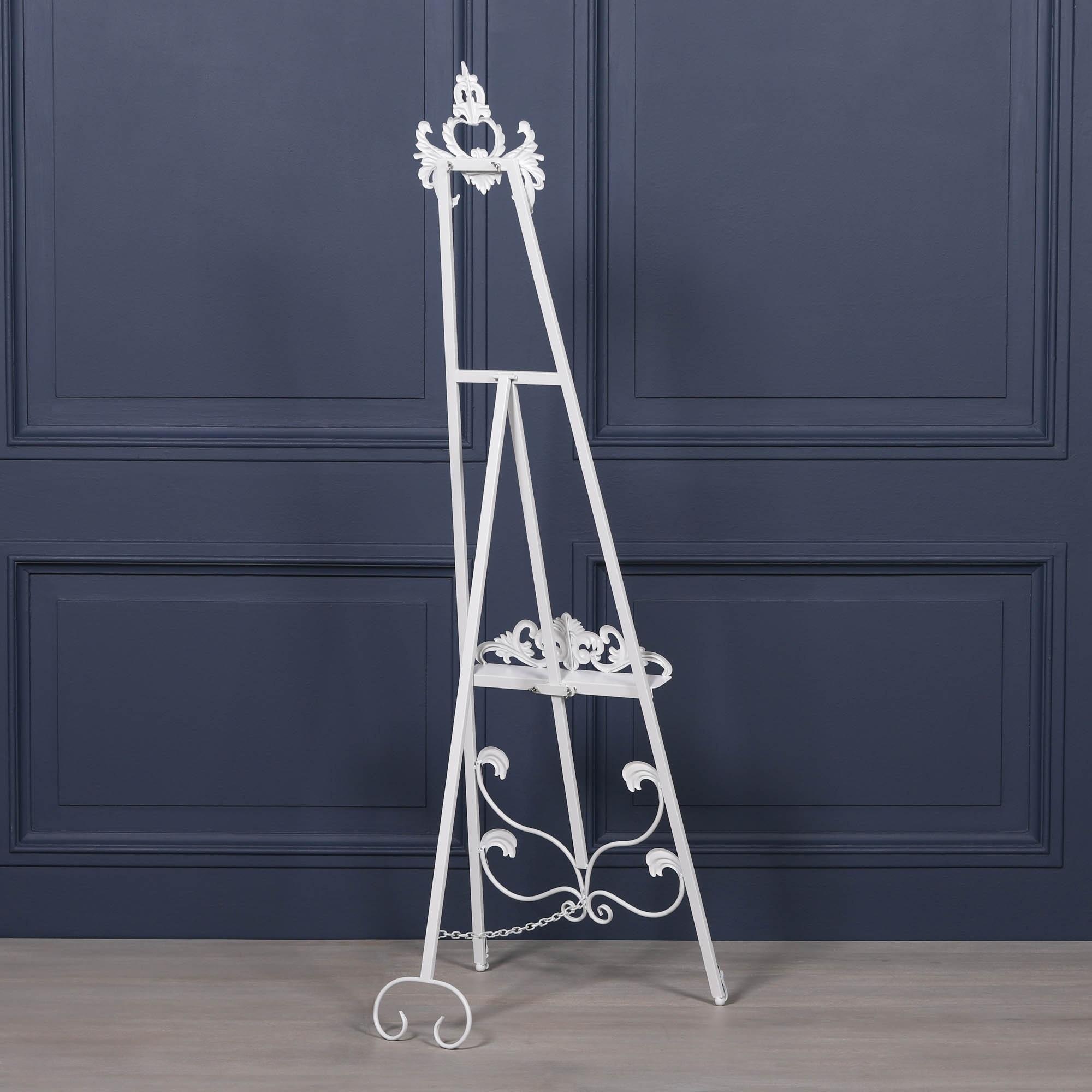 French Style Metal Easel - White