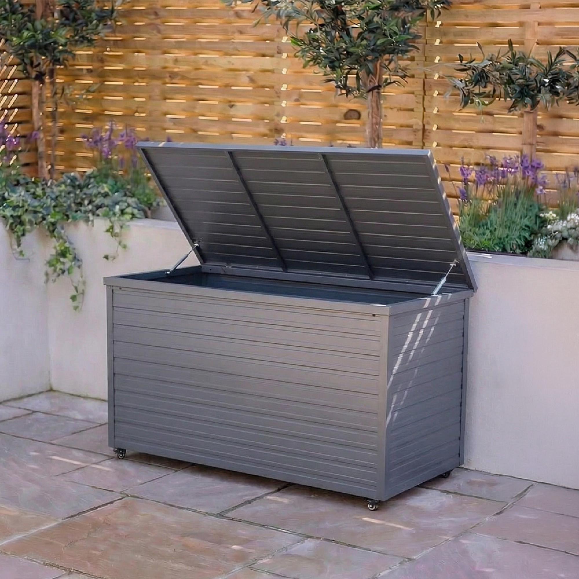 Grey Aluminium Garden Storage Box