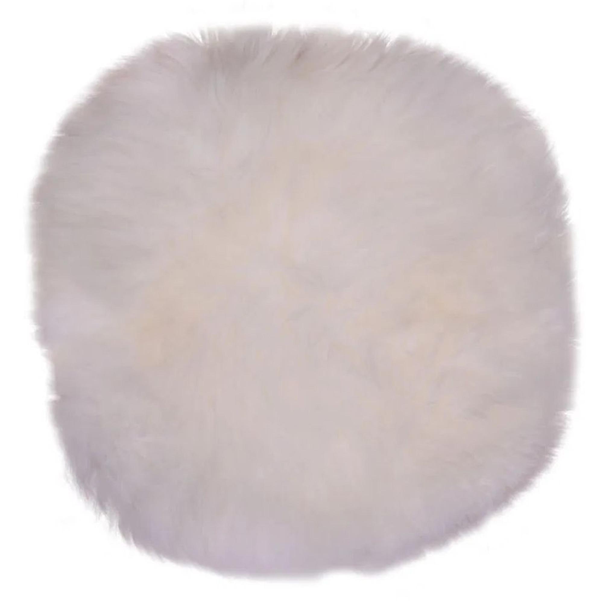 Round Seat Cushion - Lambskin - Ivory