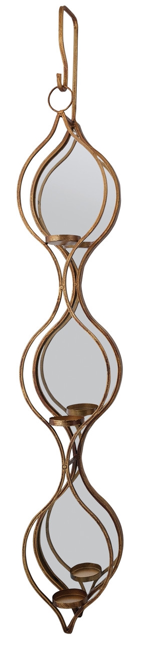 Ellie Candle Holder - Mirrored - Triple - Set of 4
