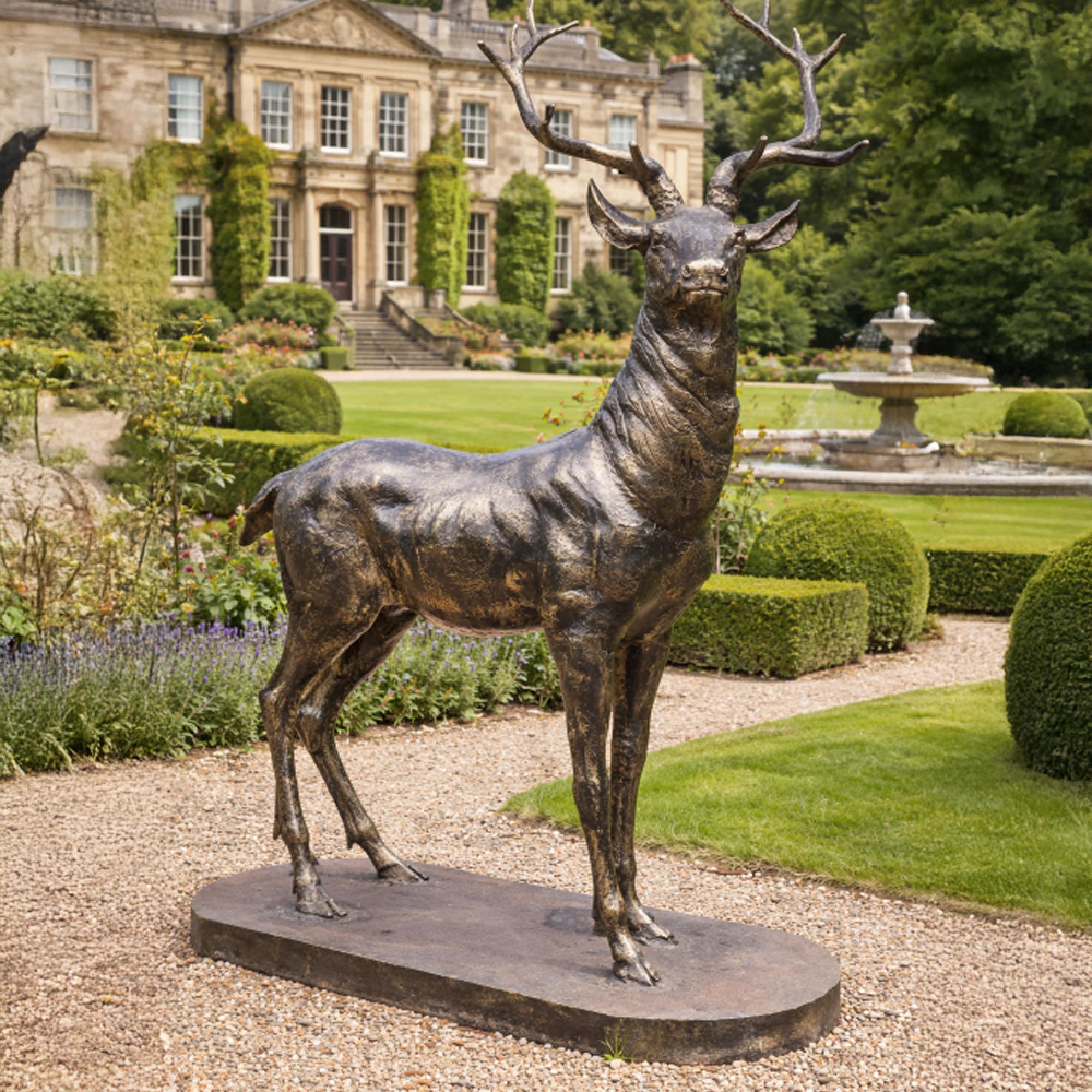 Outdoor Stag Statue - LHF - Resin