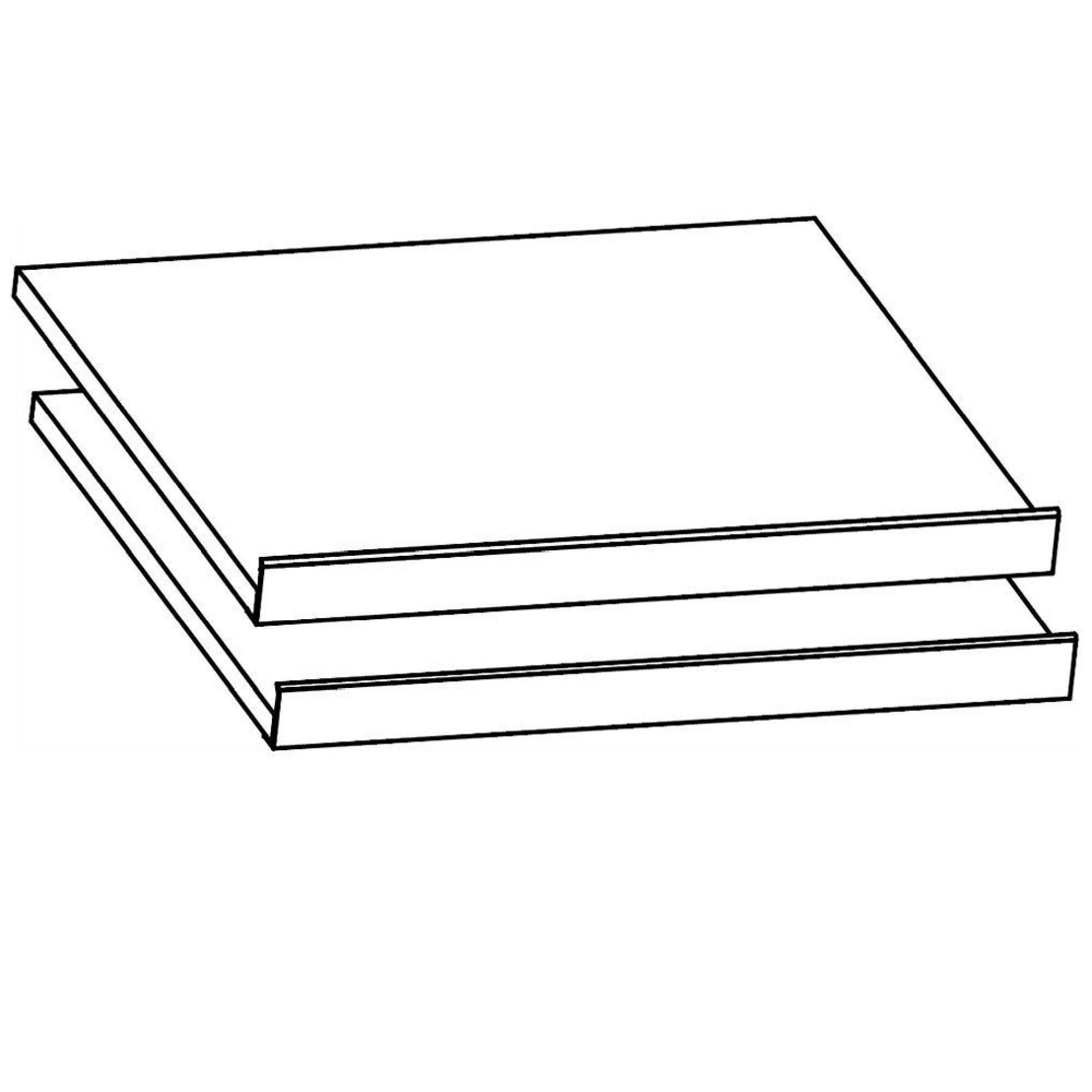 Blue Compartment Shoe Shelves - 45cm Width