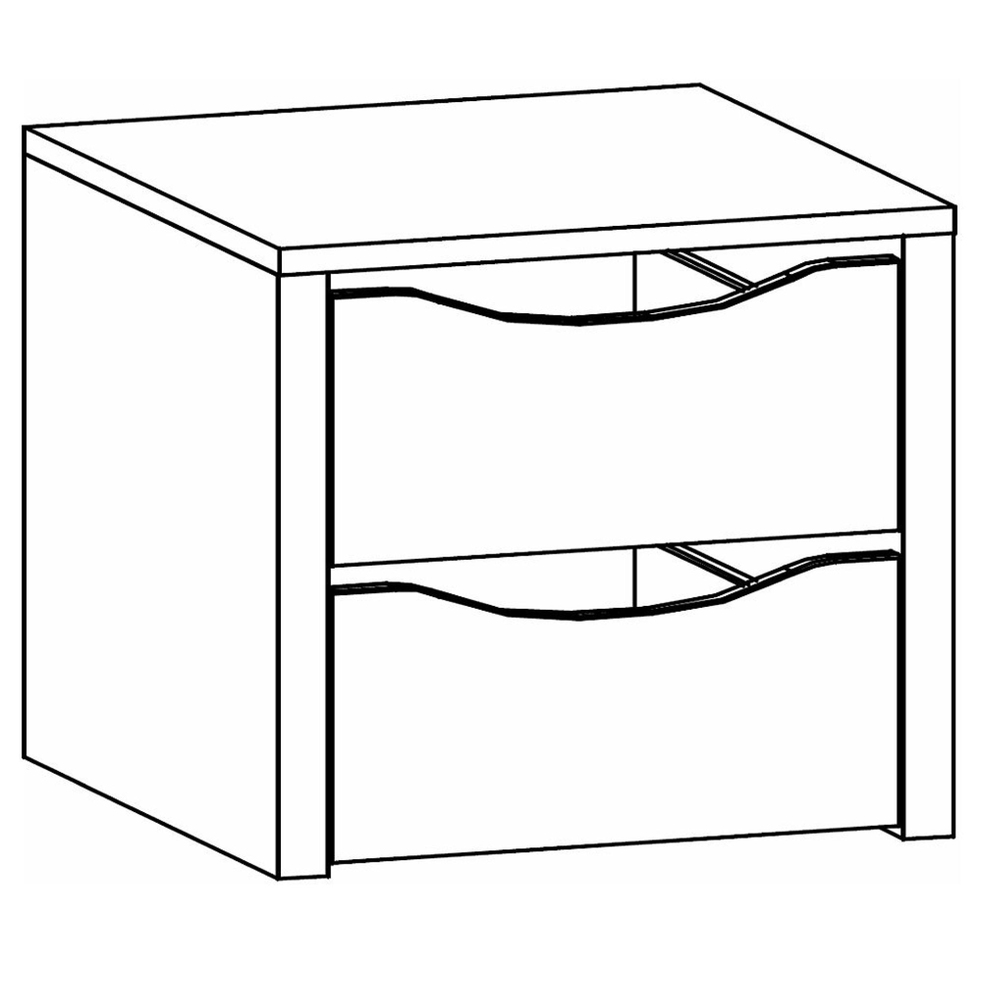 Blue Interior 2 Drawer