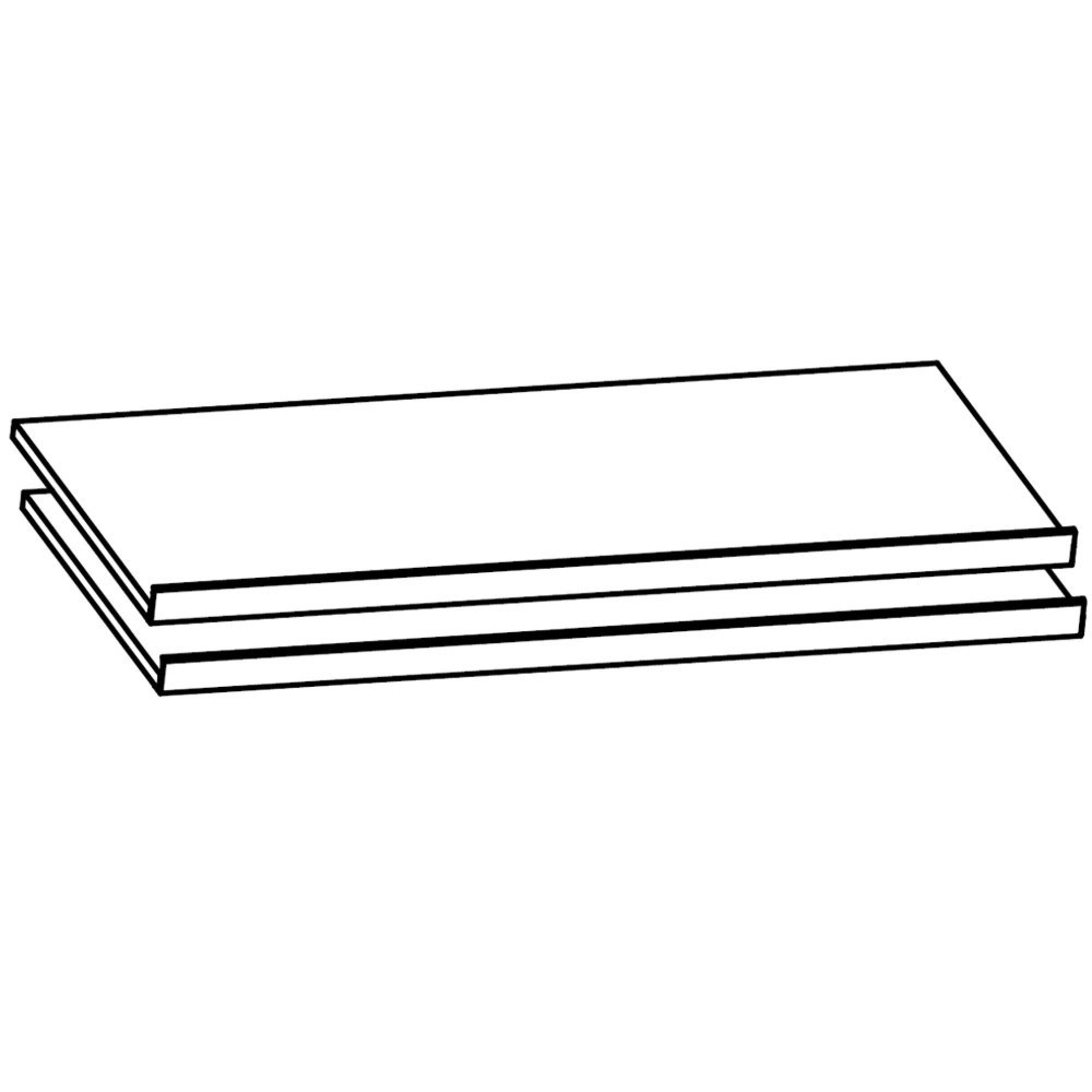 Orange Compartment Shoe Shelves - 90cm Width - For Sliding Wardrobe