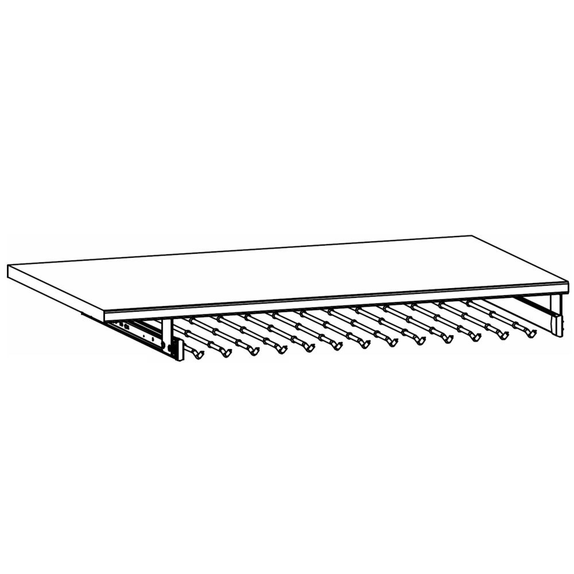 Orange Compartment Trouser Pull Out - 90cm Width - For Sliding Wardrobe