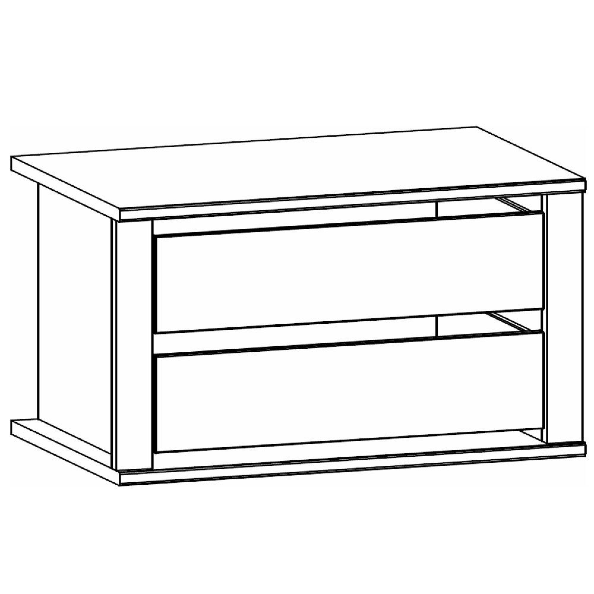 Orange Plus Compartment Interior - 2 Drawer - 80cm Width
