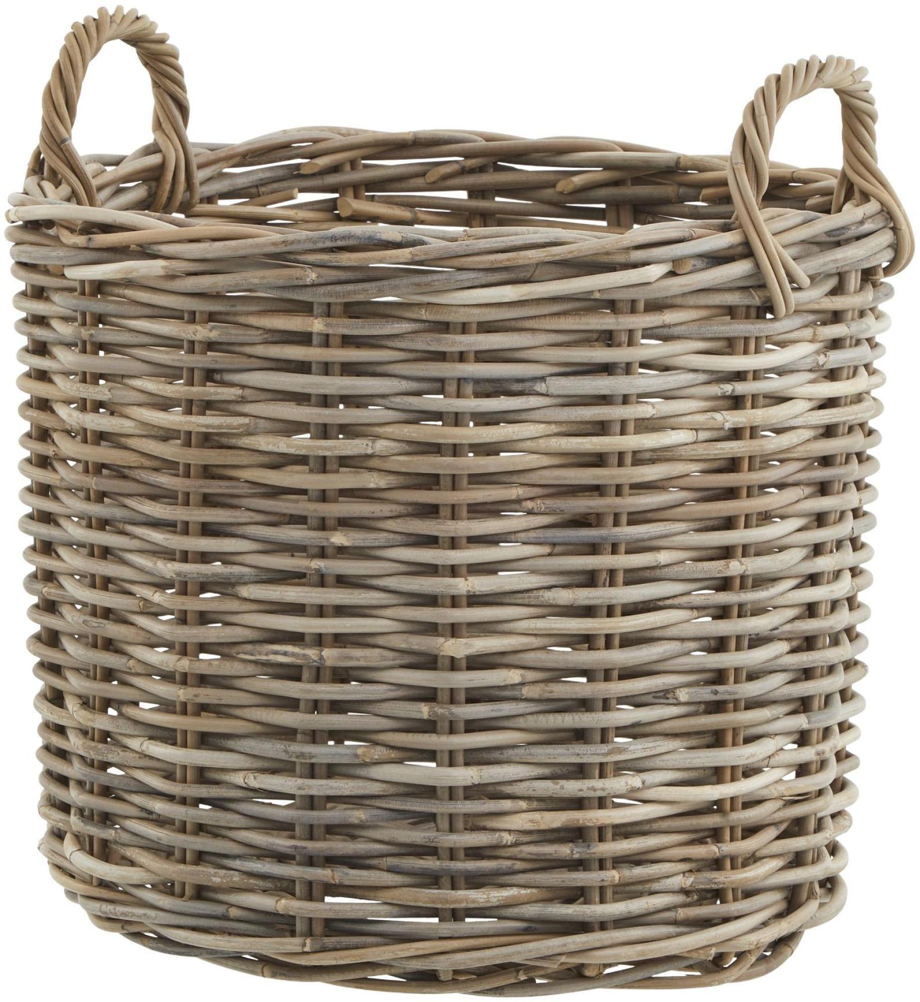 Kubu Rattan Storage Baskets Round Set Of 3 Wicker