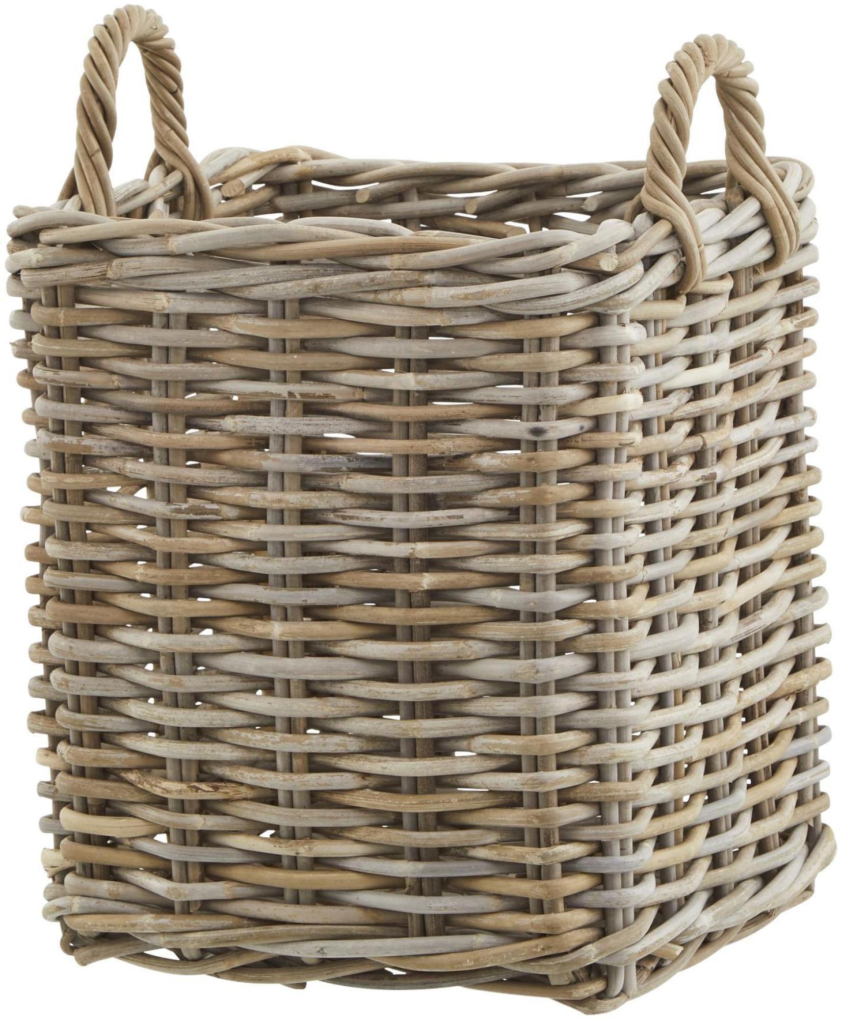 Kubu Rattan Storage Baskets Square Set Of 3 Wicker
