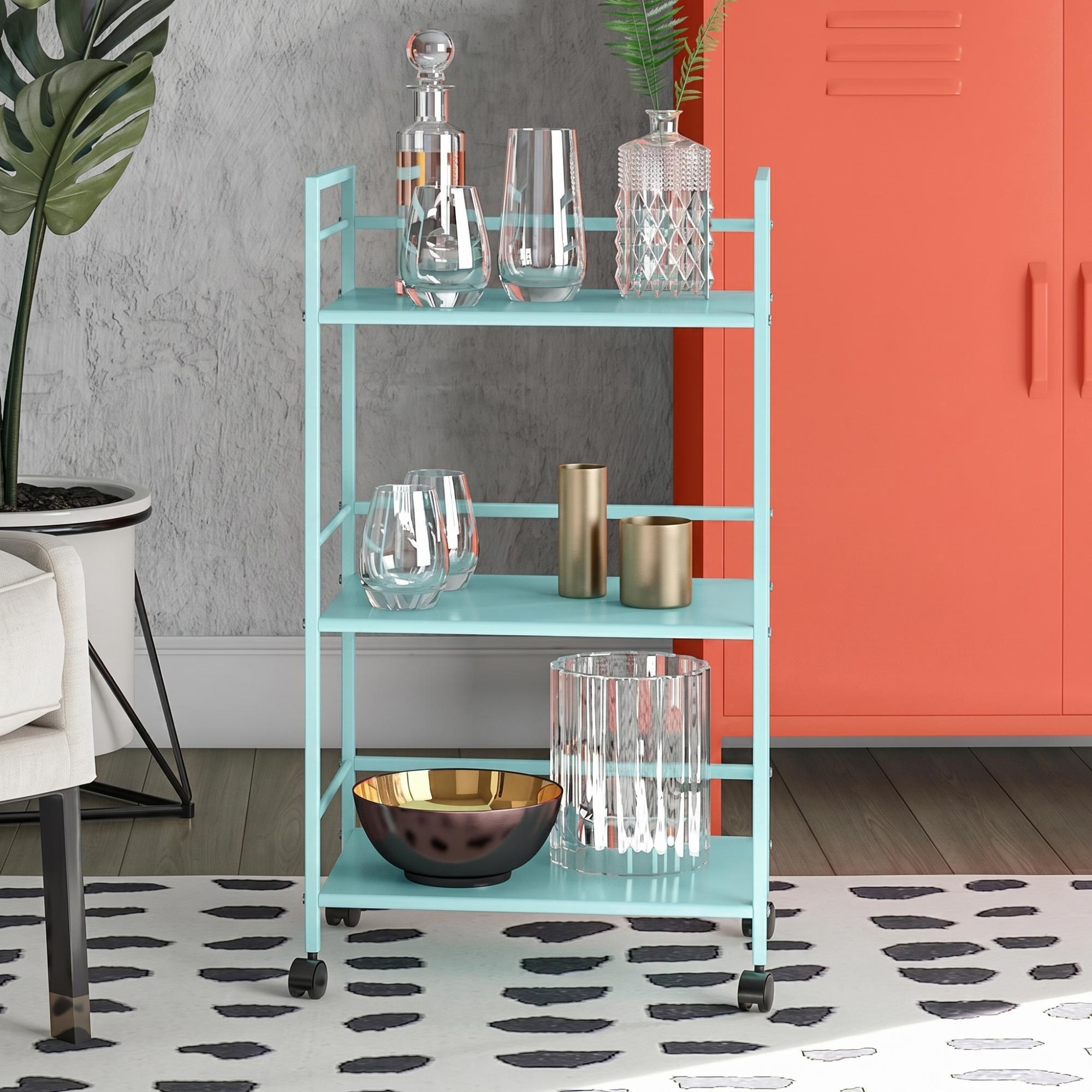 Novogratz Cache Rolling Cart - Mint - 7741811COMNUK