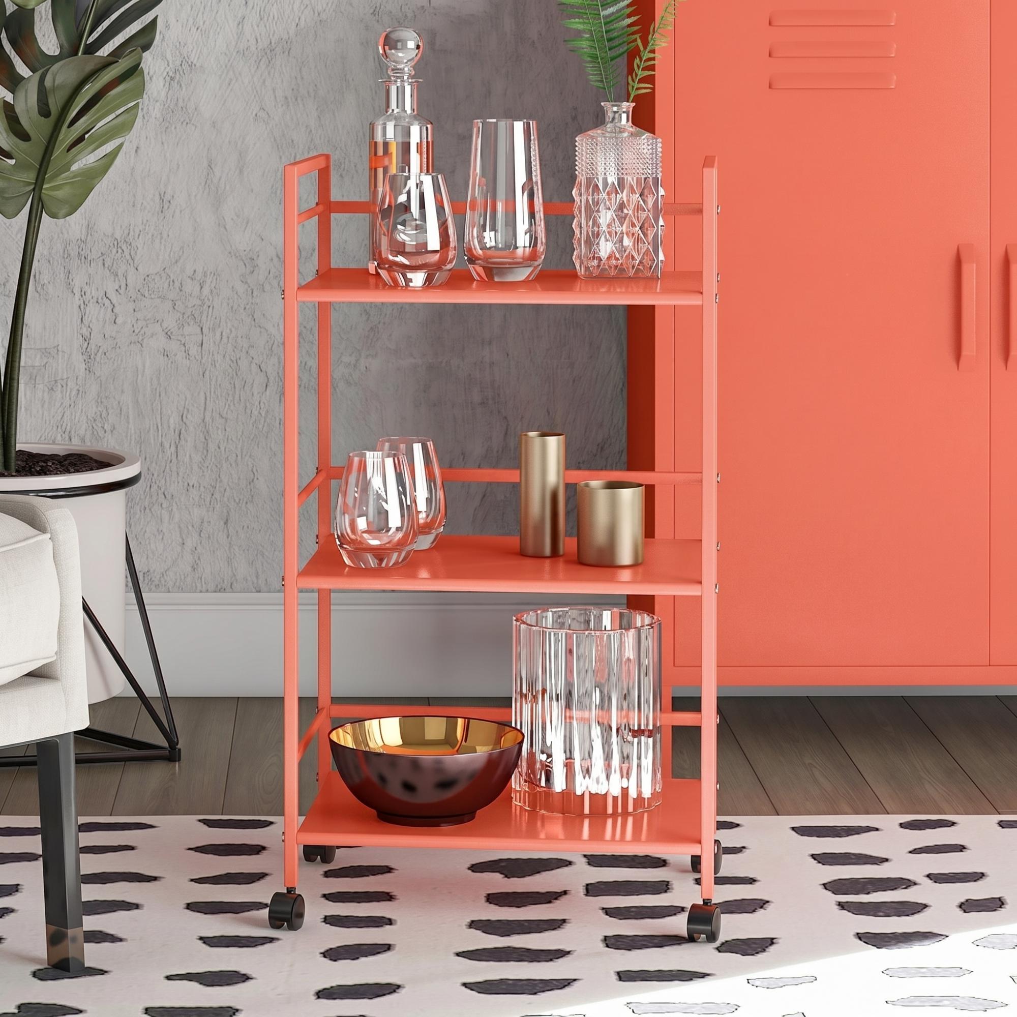 Novogratz Cache Rolling Cart - Orange - 7741813COMNUK