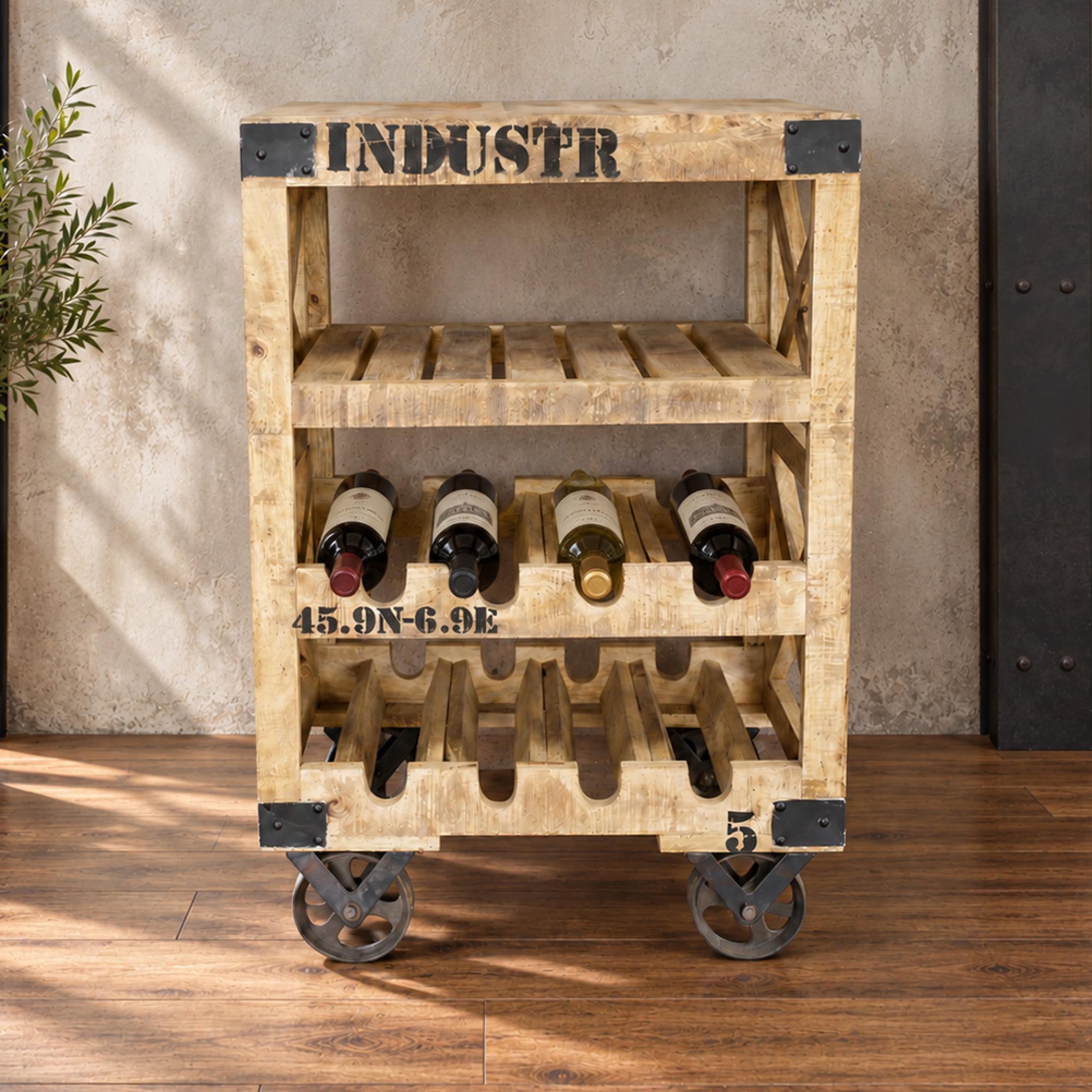 Wine Trolley - Wooden