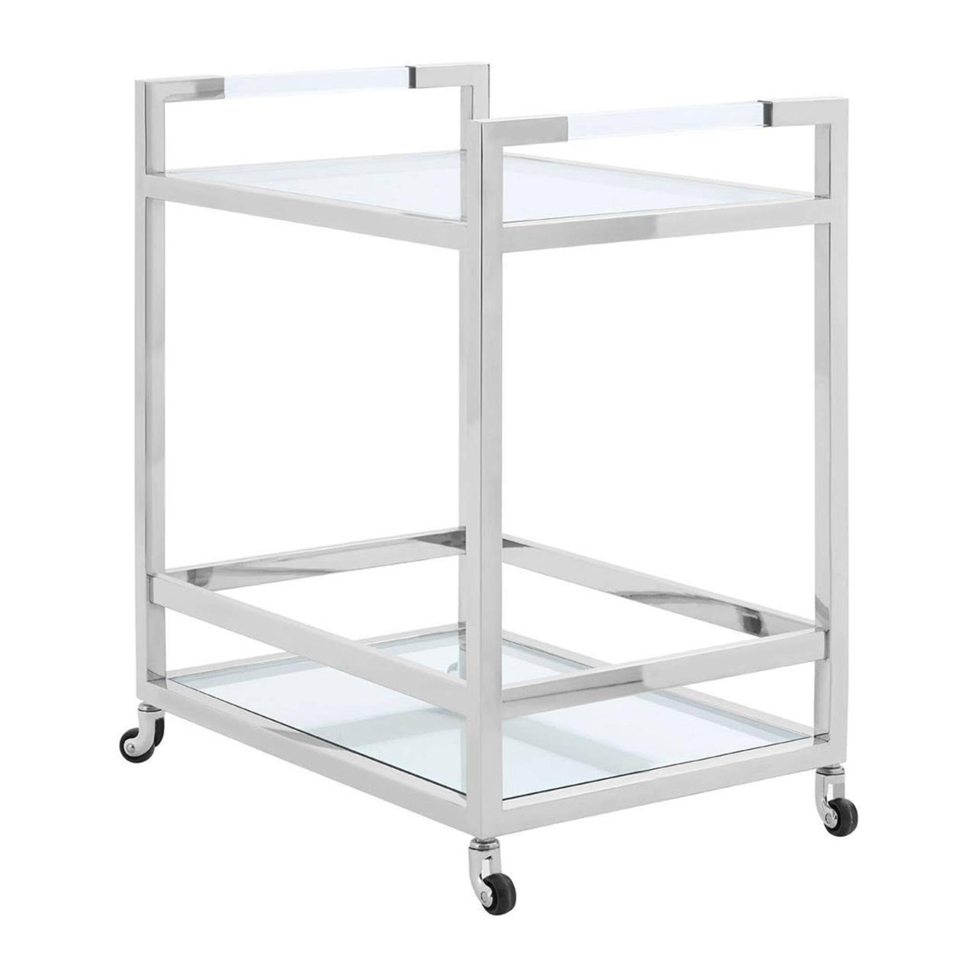 Vogue Butler Trolley - Glass and Chrome