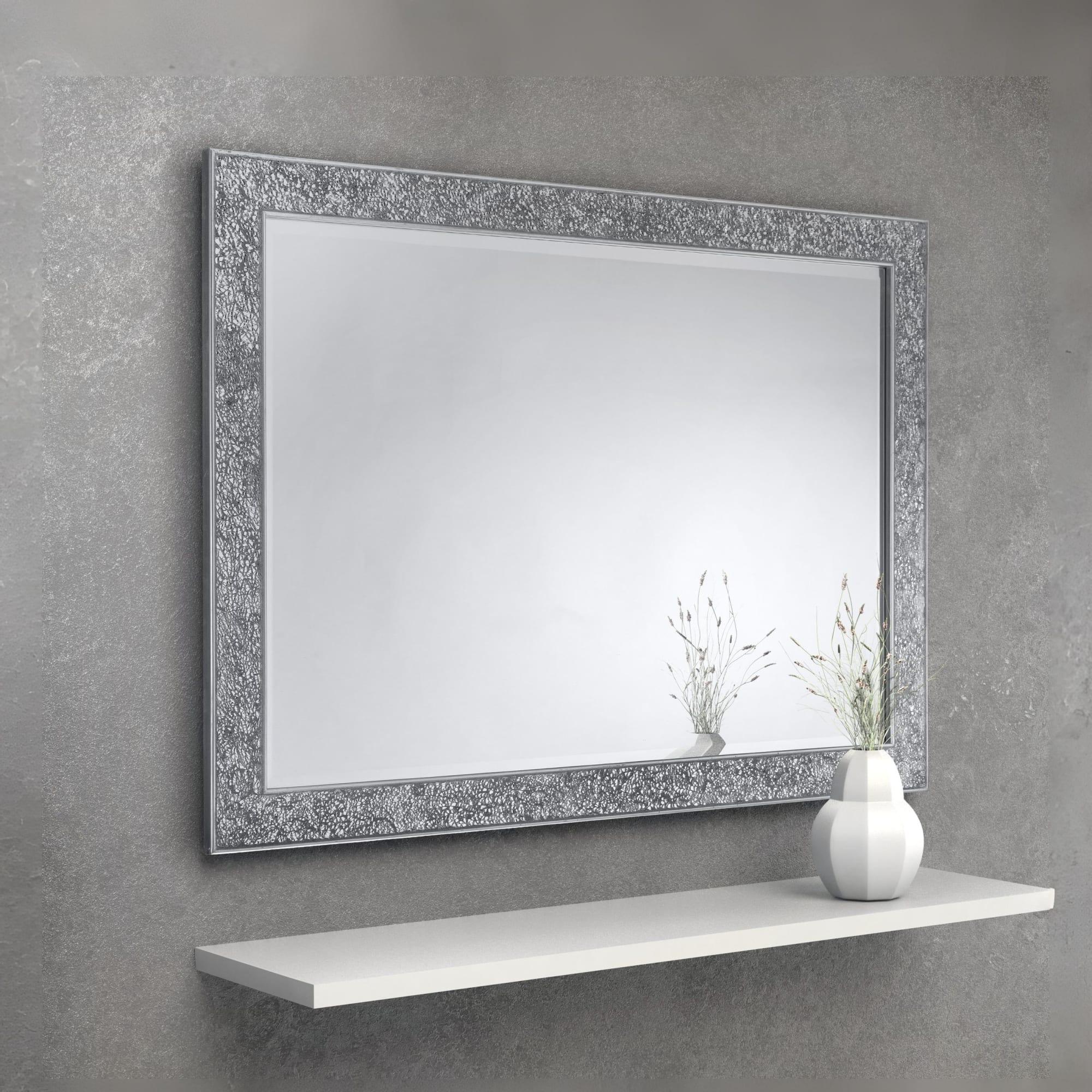 Staccato Wall Mirror - Rectangular - Silver
