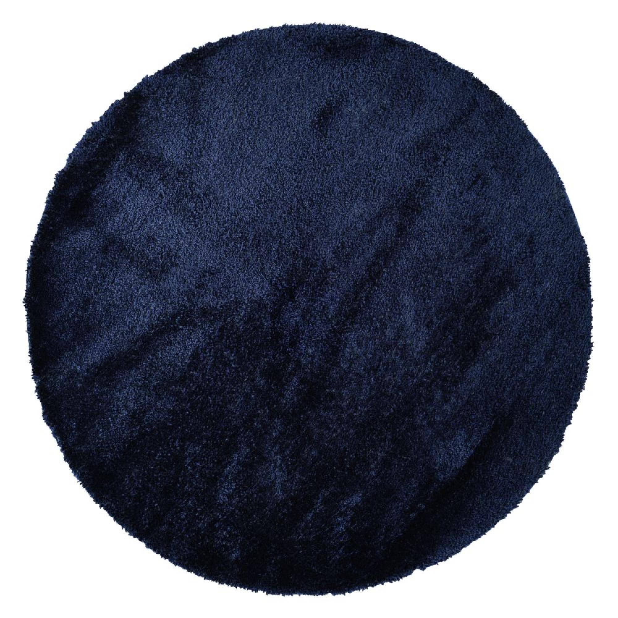 Cloudy Round Rug - High Pile Shaggy - CDG2326 - Blue - Sizes Available