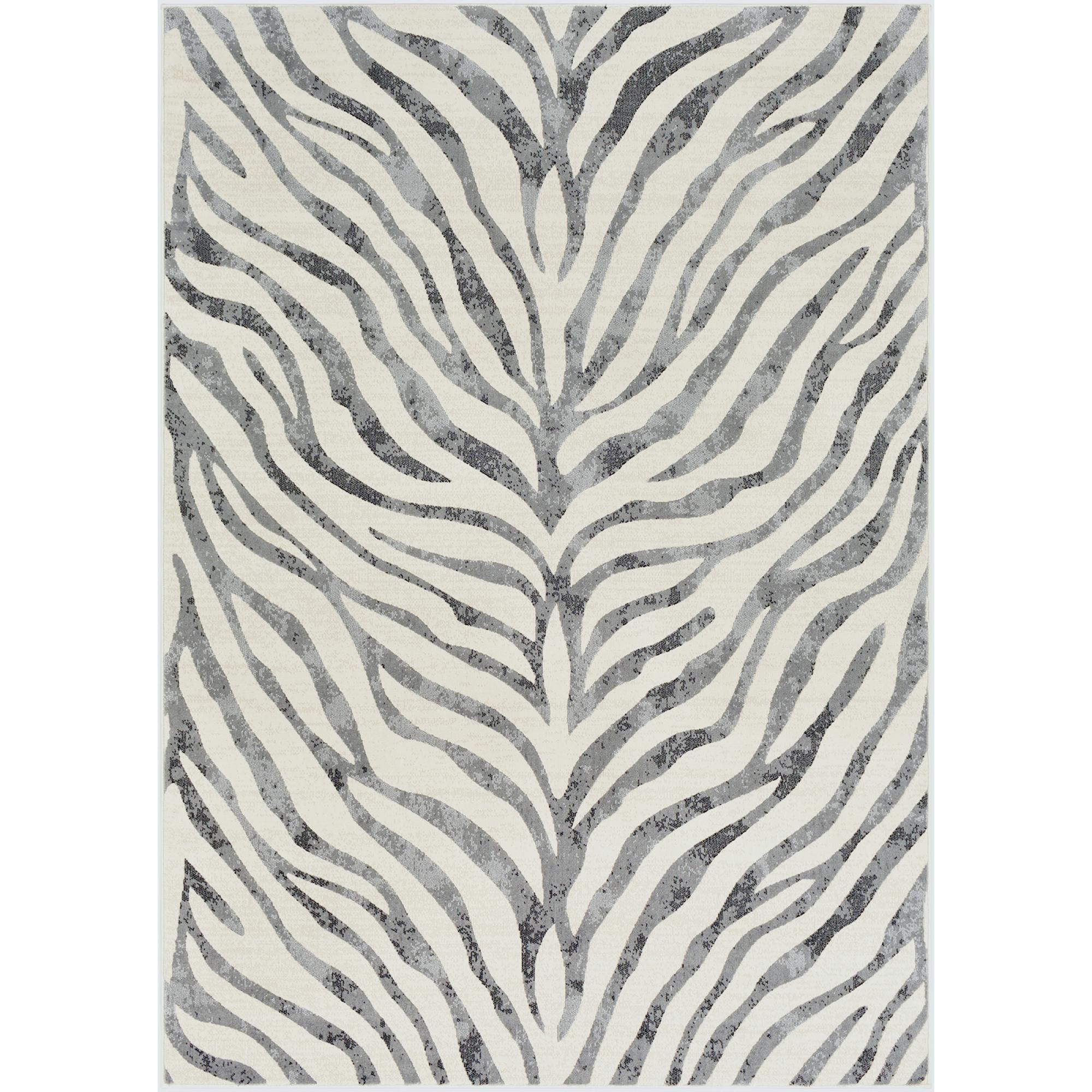 City Rug - Boho Zebra - Charcoal - Sizes Available