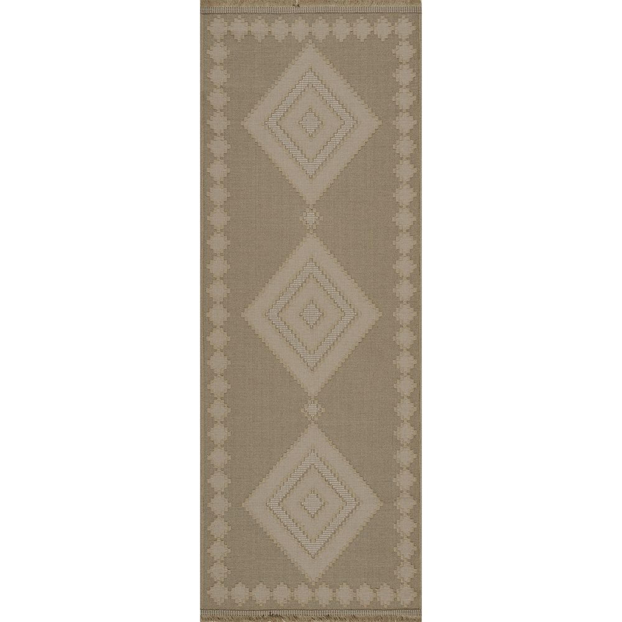 Mystery Runner - Machine Washable Boho Jute - MYS2304 - Tan - 79cm x 220cm