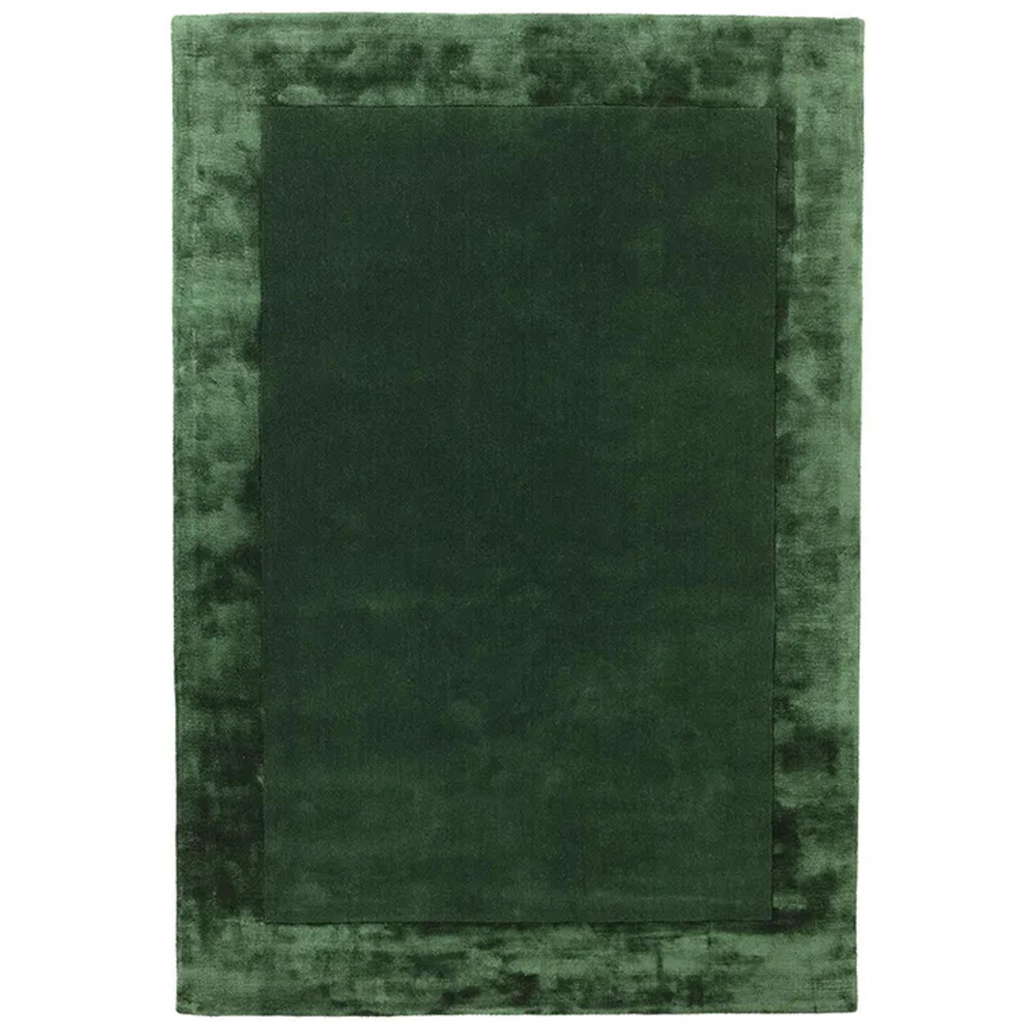 Clearance - Contemporary Plain Ascot Rug - 120cm x 170cm - Green - FSS16579