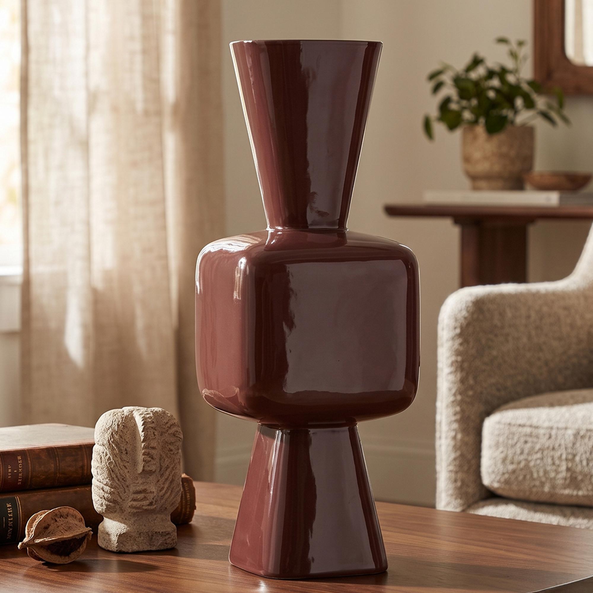 Lane Vase - Sable Brown - Metal