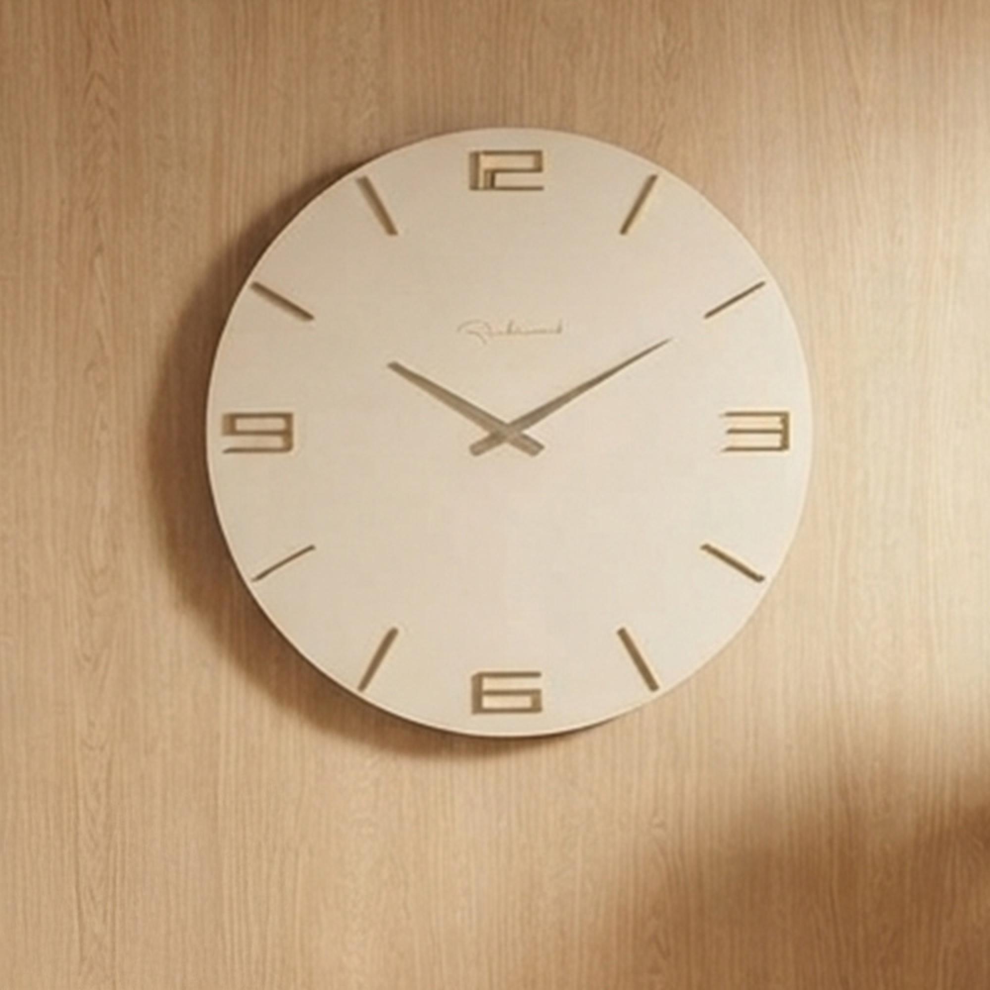 Byram Wall Clock - Round - Tapioca - Metal