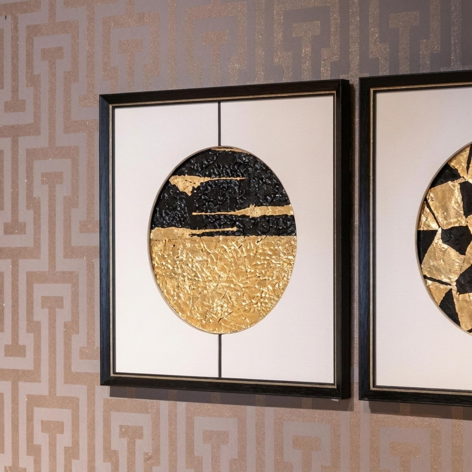 Moon Black and Gold Wall Art