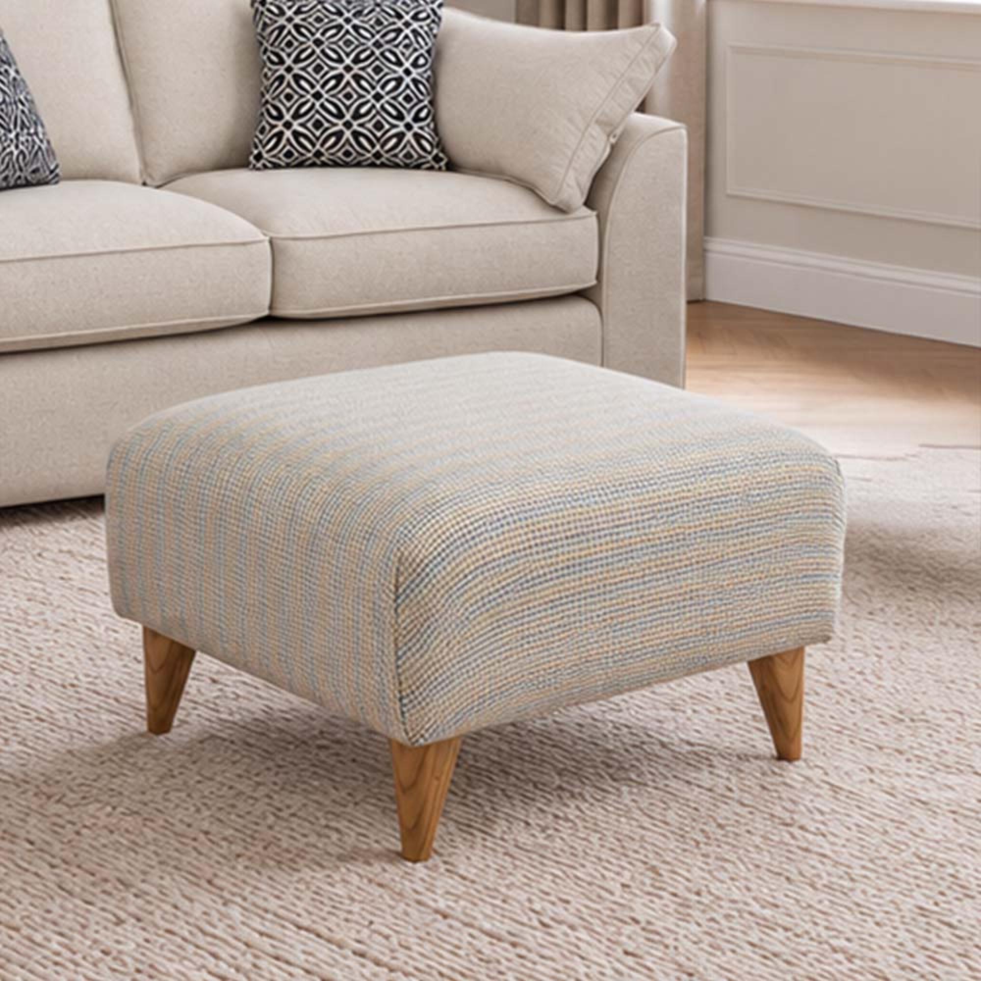 Buoyant Lorna Fabric Footstool - Square - Variation Available