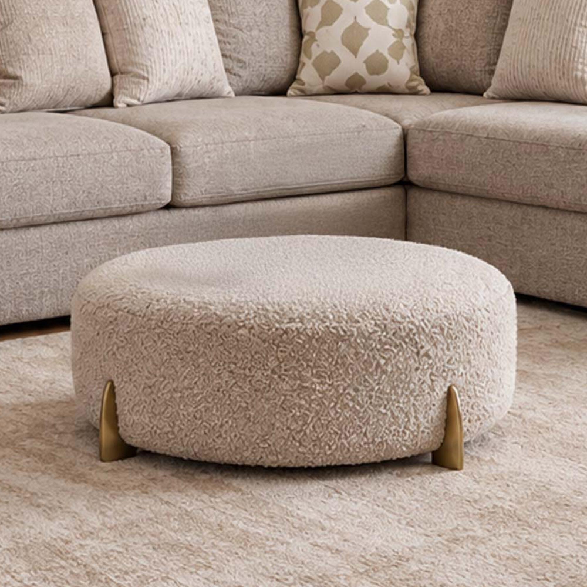 Buoyant Axel Fabric Footstool - Variation Available