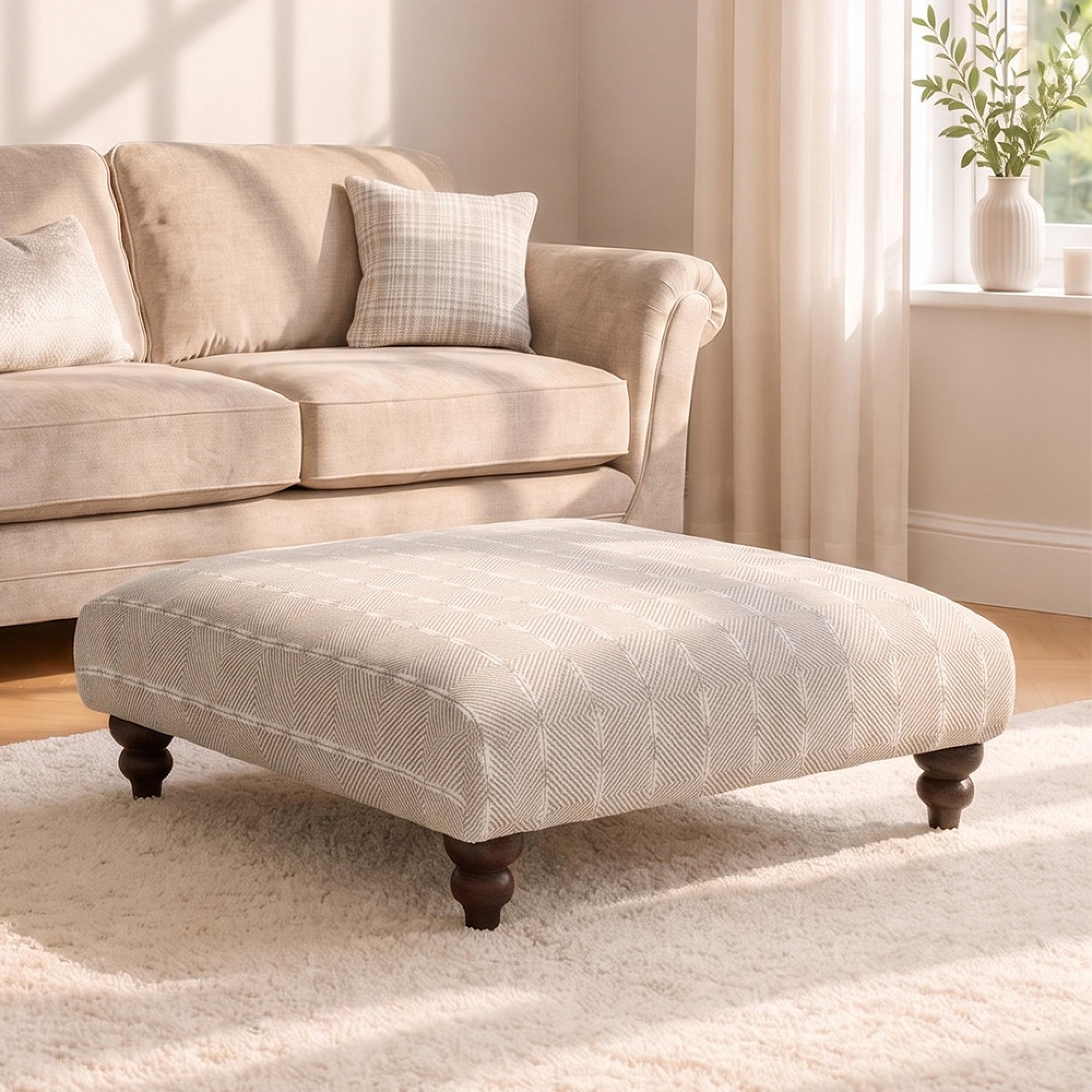 Buoyant Danbury Fabric Footstool - Square - Variation Available