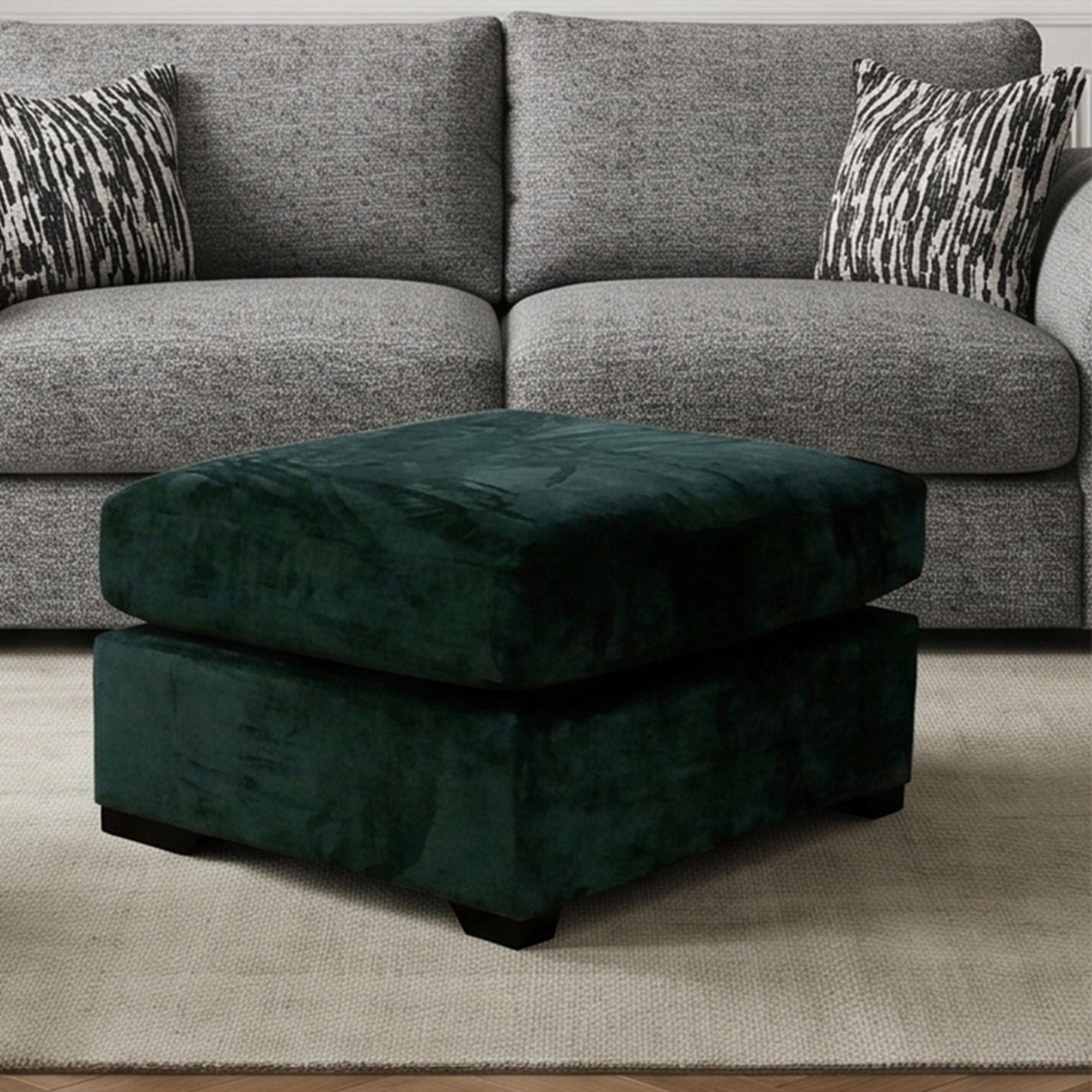 Buoyant Utopia Fabric Footstool - Variation Available