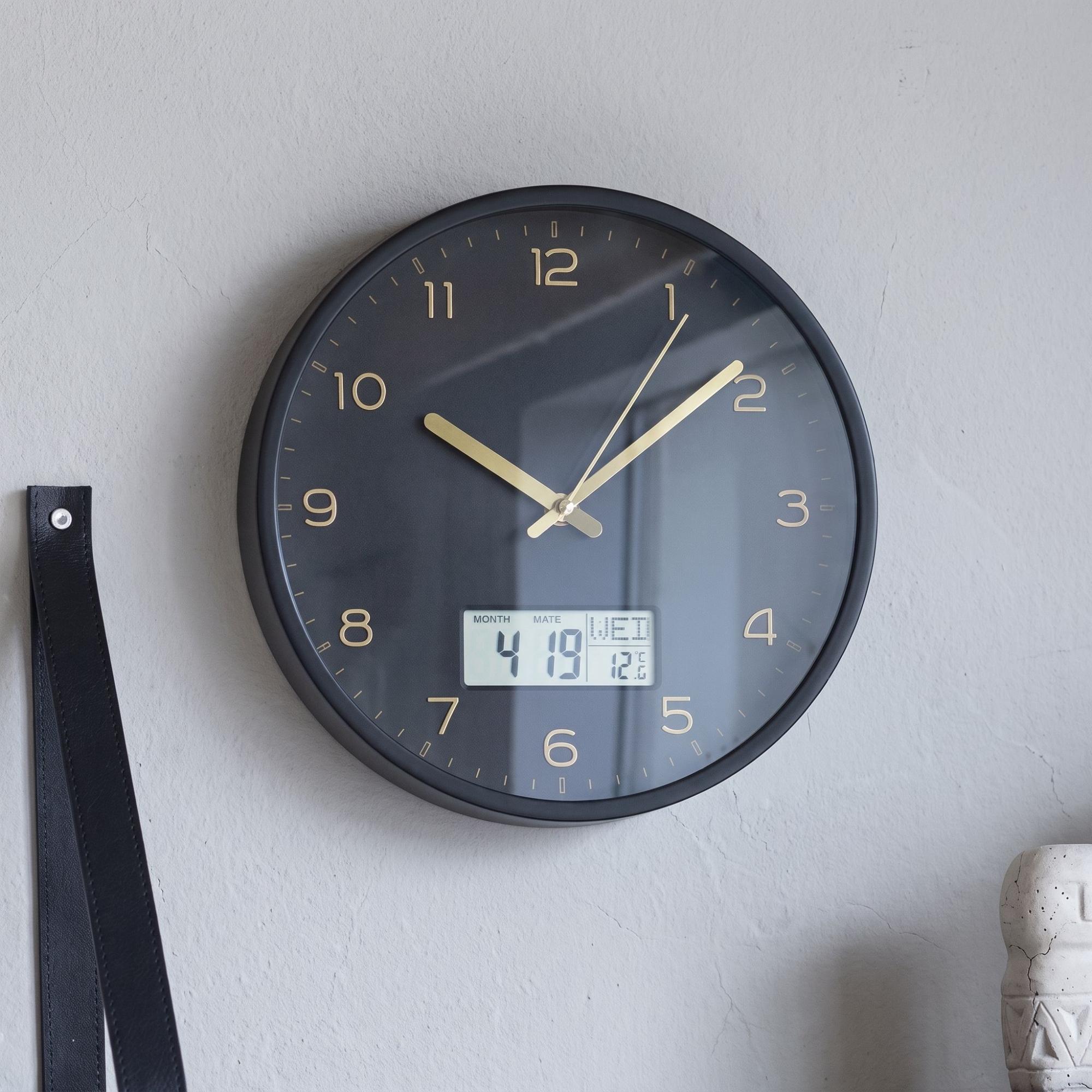 Amiens Wall Clock - Round - Black