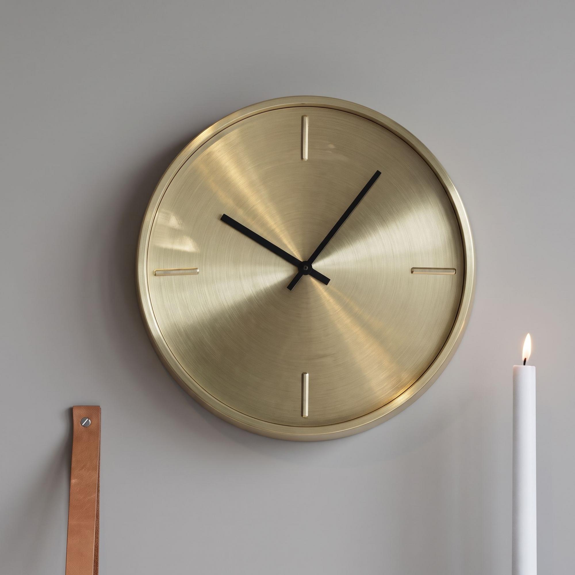 Istanbul Wall Clock - Round - Gold Aluminium
