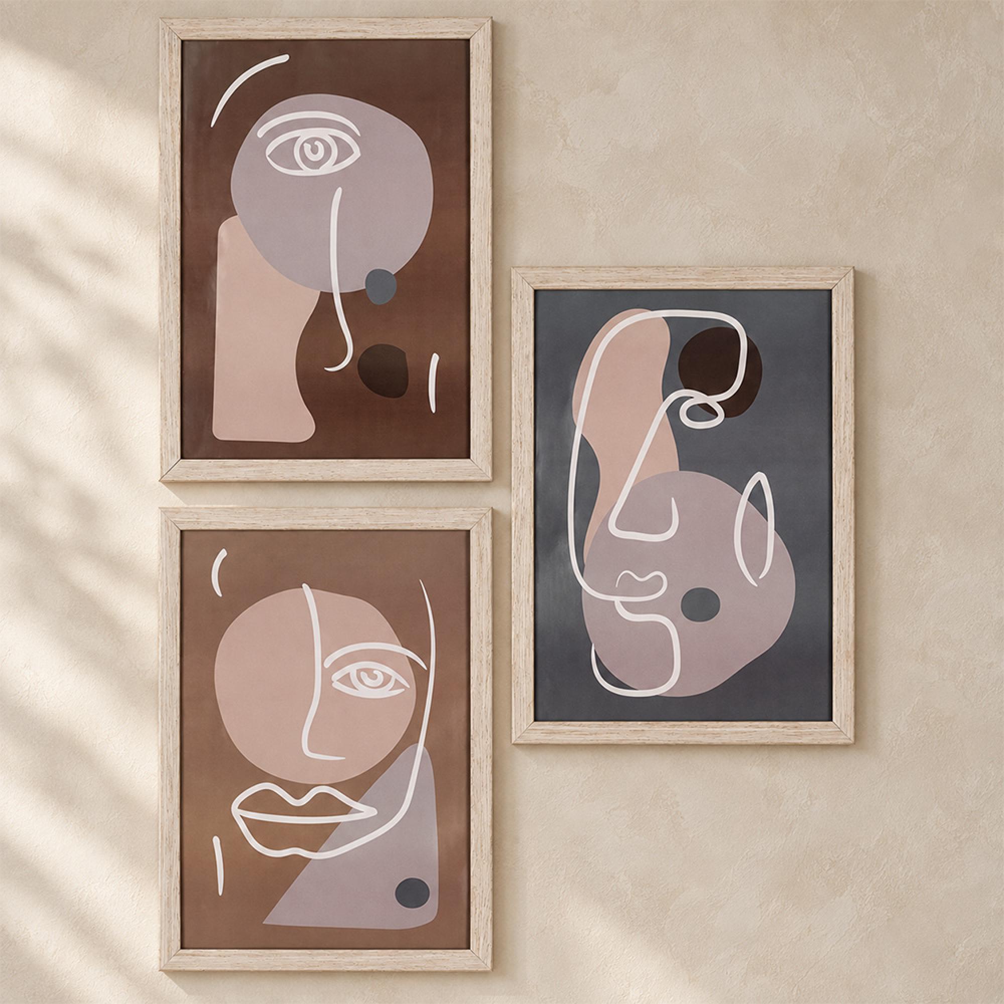 Madison Frame - Set of 3 - Wooden - Natural