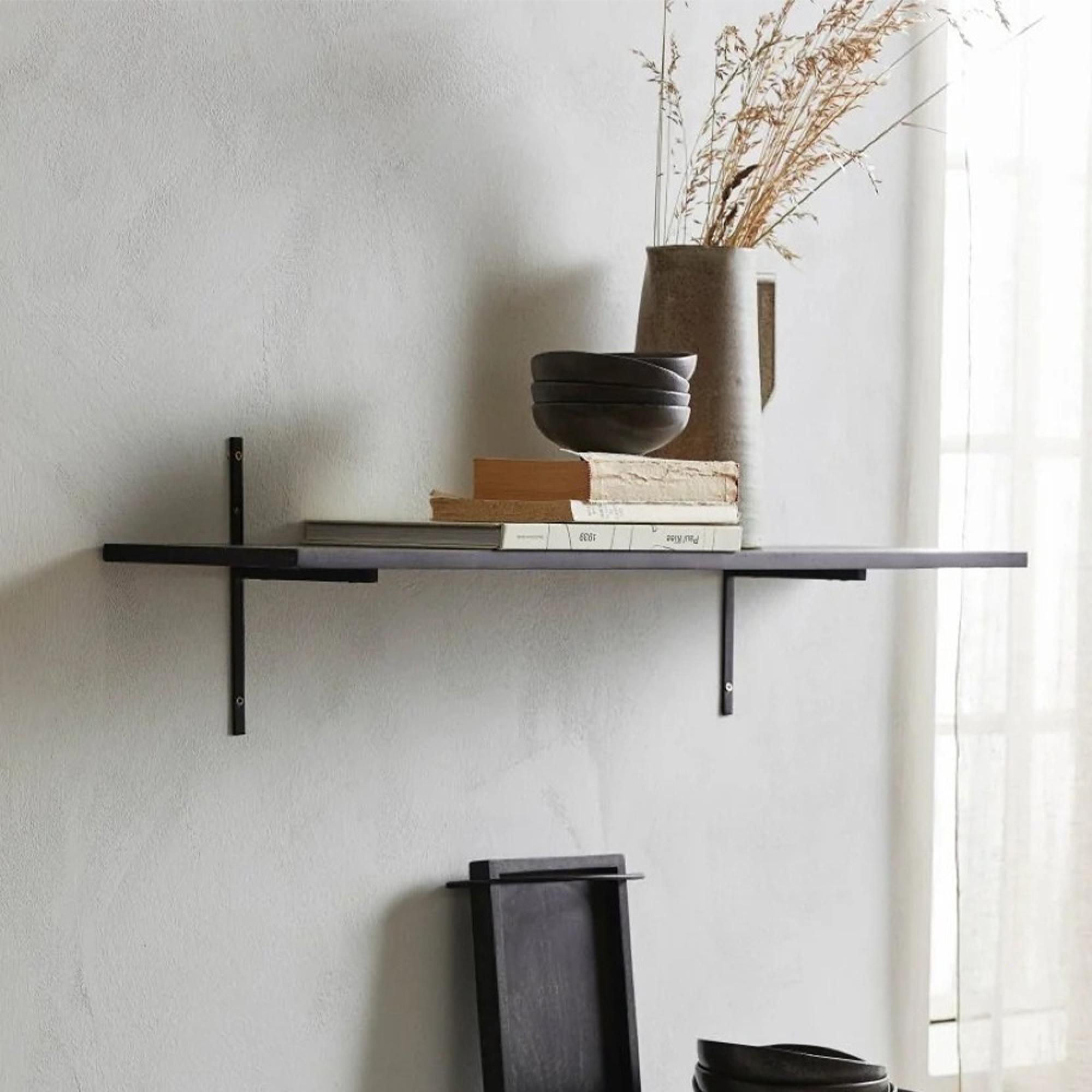 Tano Wall Shelf - Black - Wood