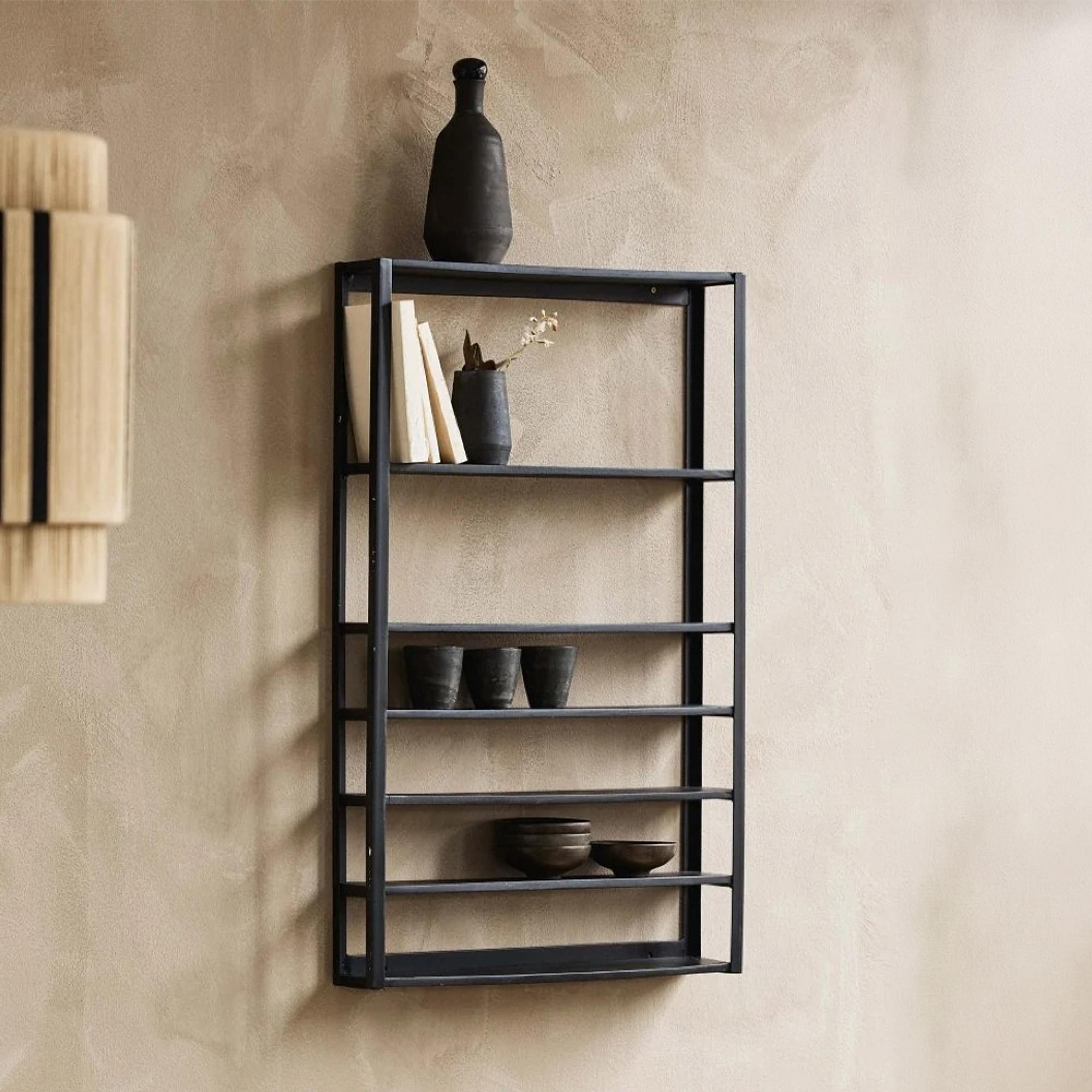 Zaros Wall Shelf - Black - Metal