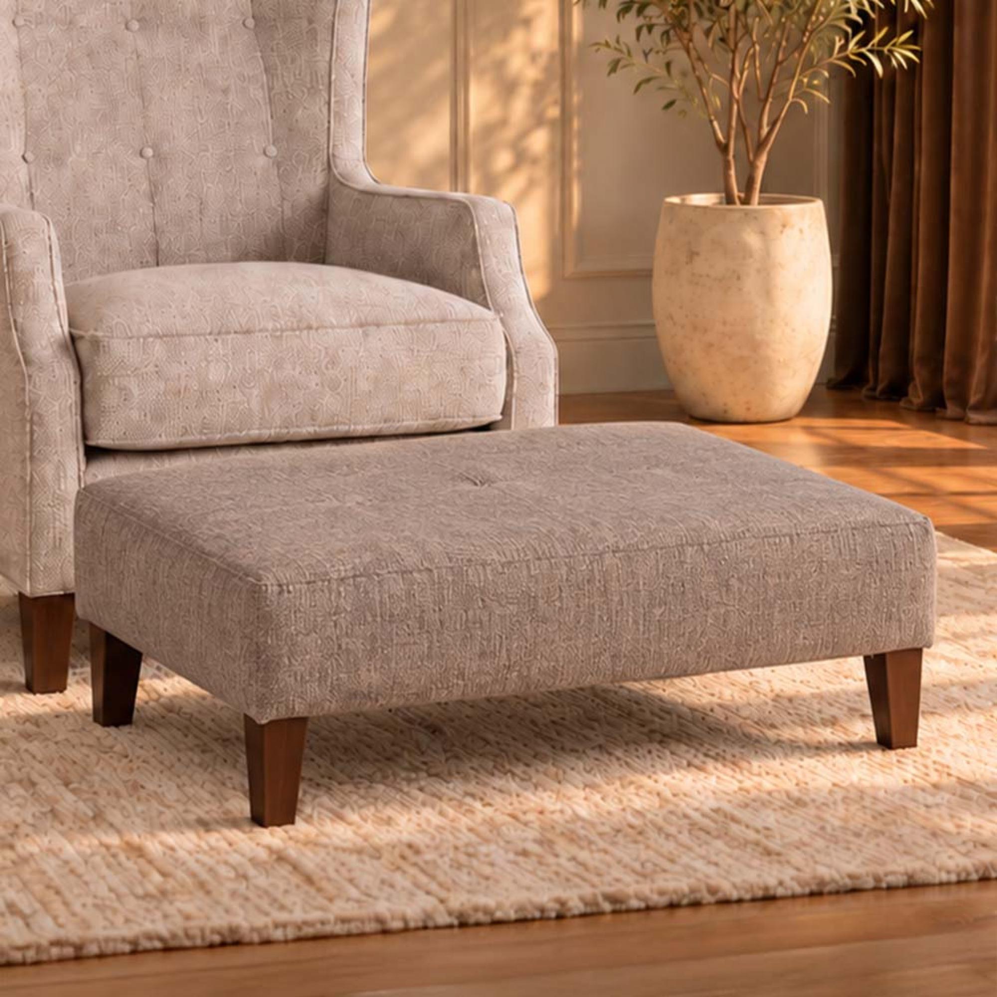 Buoyant Throne Fabric Footstool - Variation Available