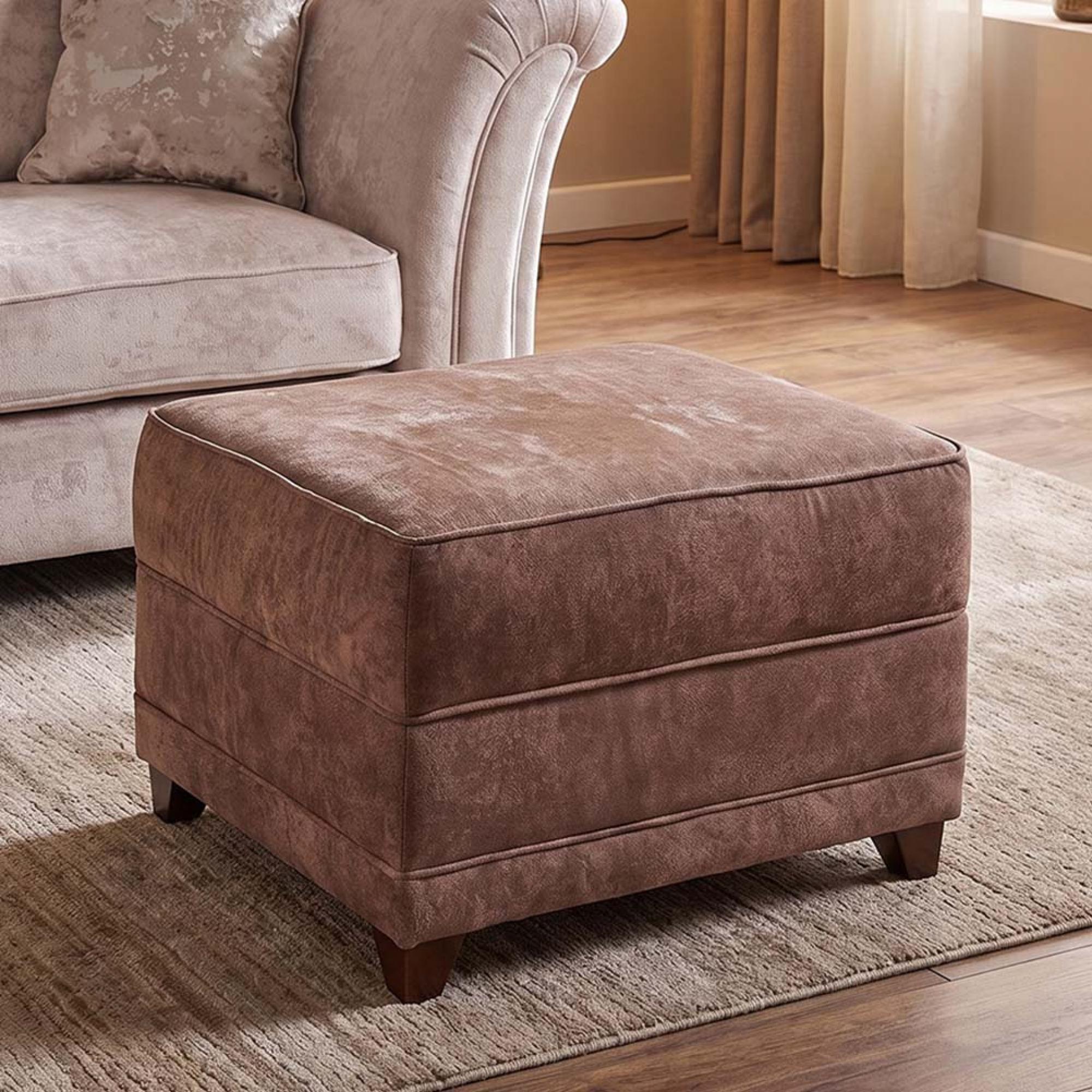 Buoyant Vesper Fabric Storage Footstool - Variation Available