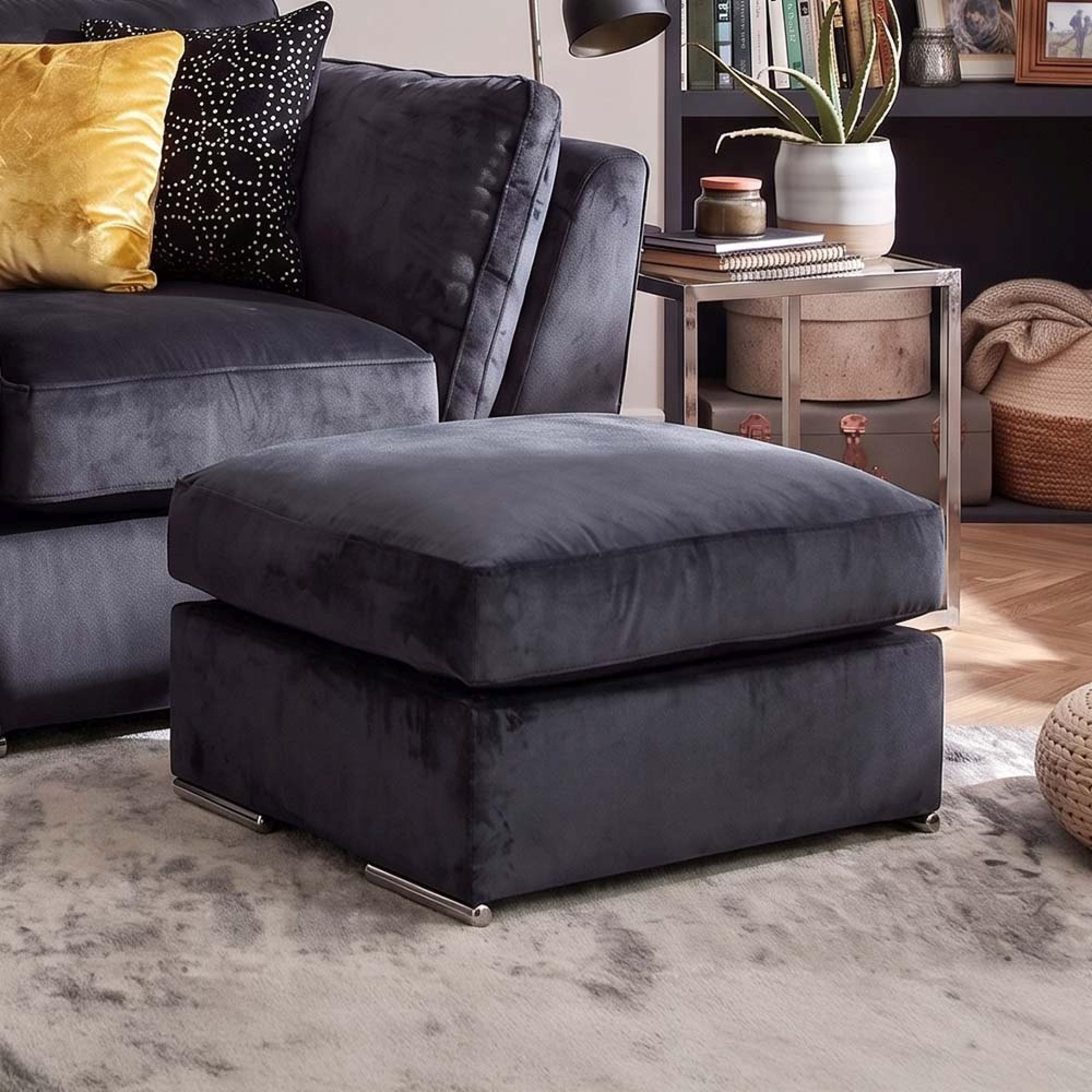 Buoyant Phoenix Fabric Footstool - Variation Available