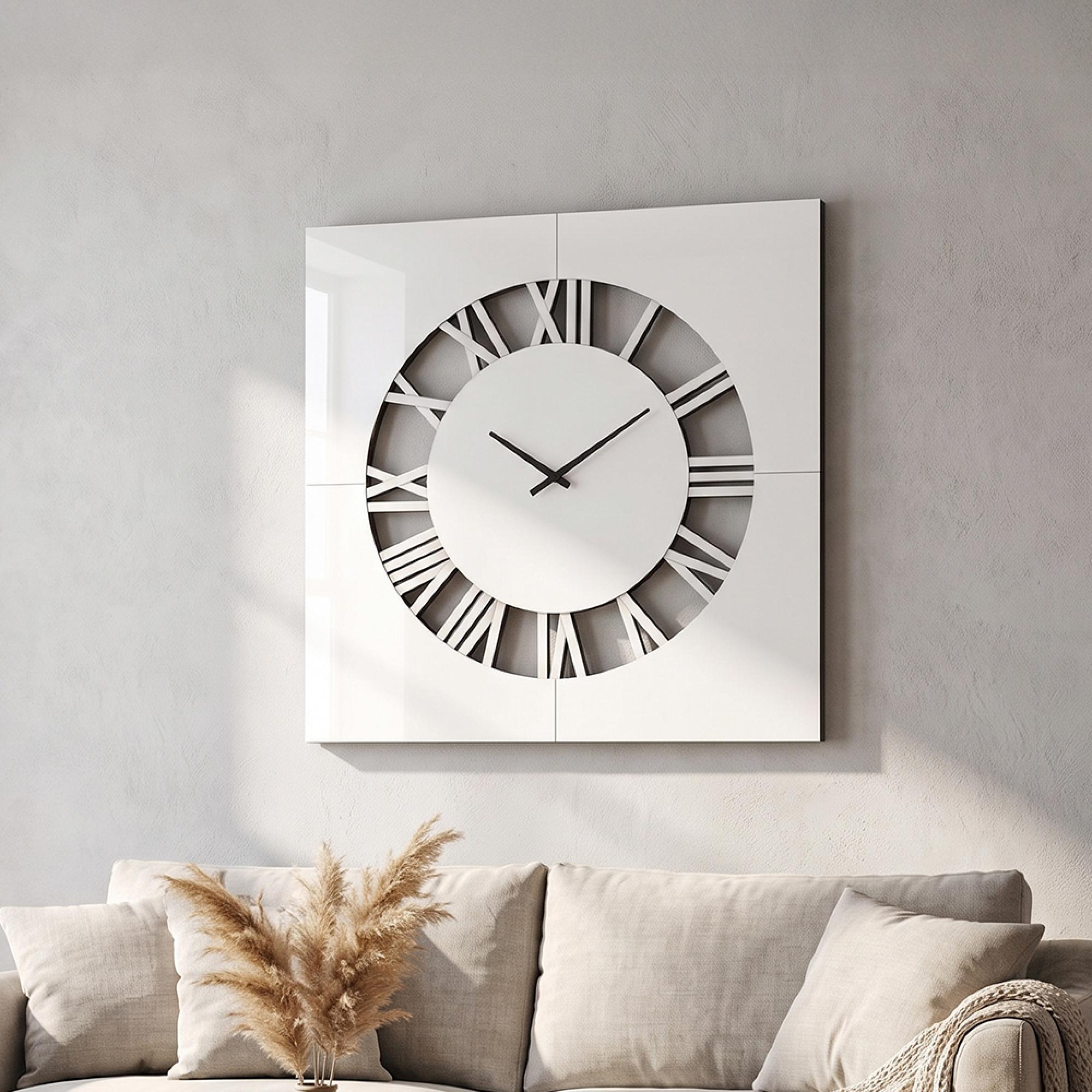 Clearance - Wall Clock - Square - Chrome Mirrored - FSS17562